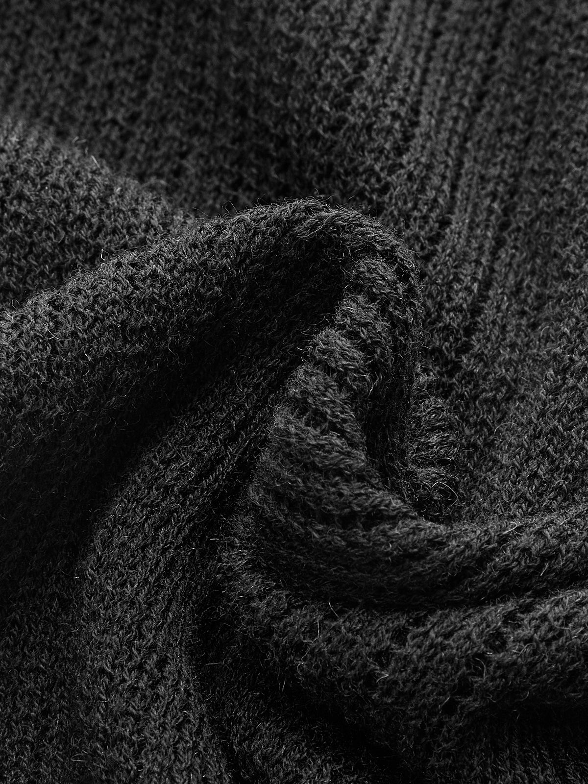 Lace-Up Front Sheer Long Sleeve Sweater-Chicvia