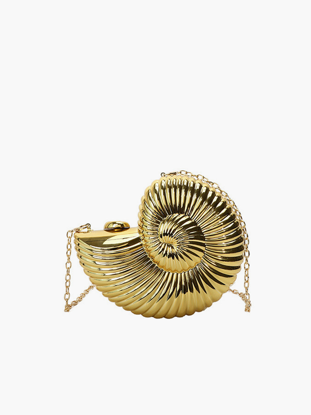 Golden Spiral Shell Bag-Chicvia