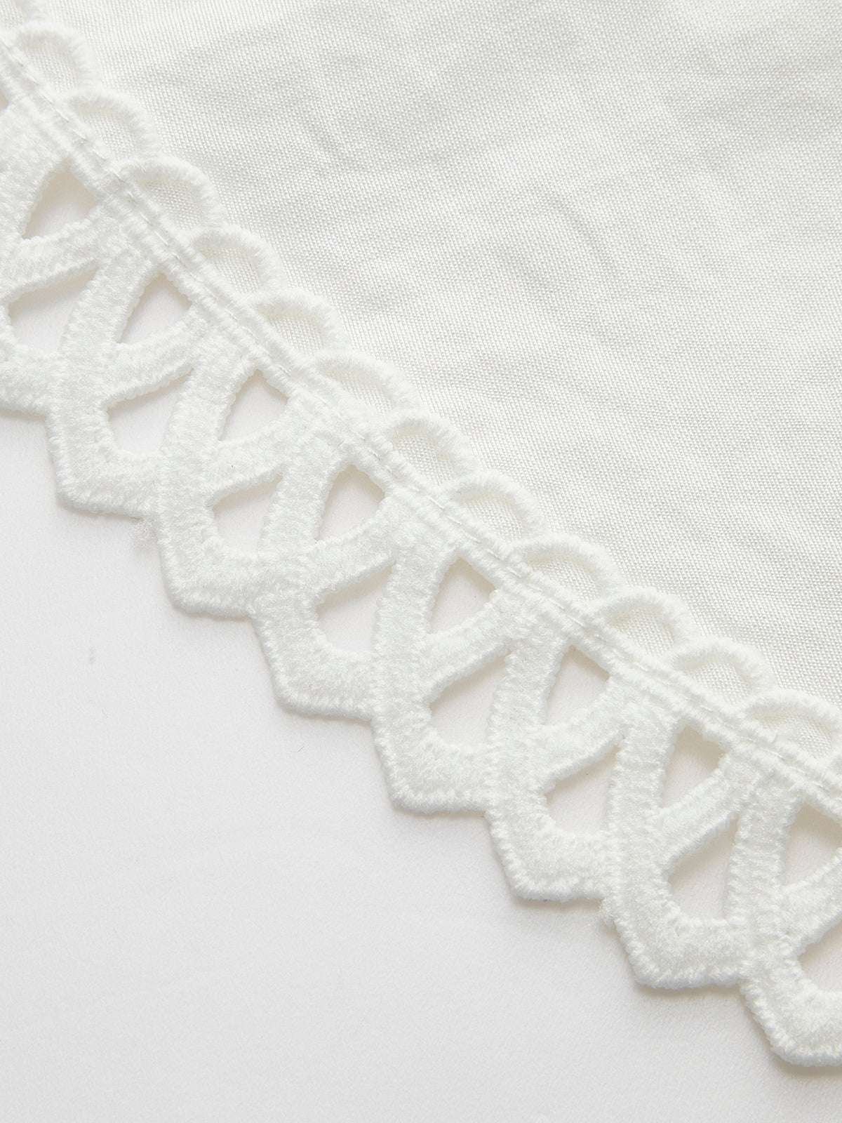 Lace-Trimmed Tiered Skirt-Chicvia