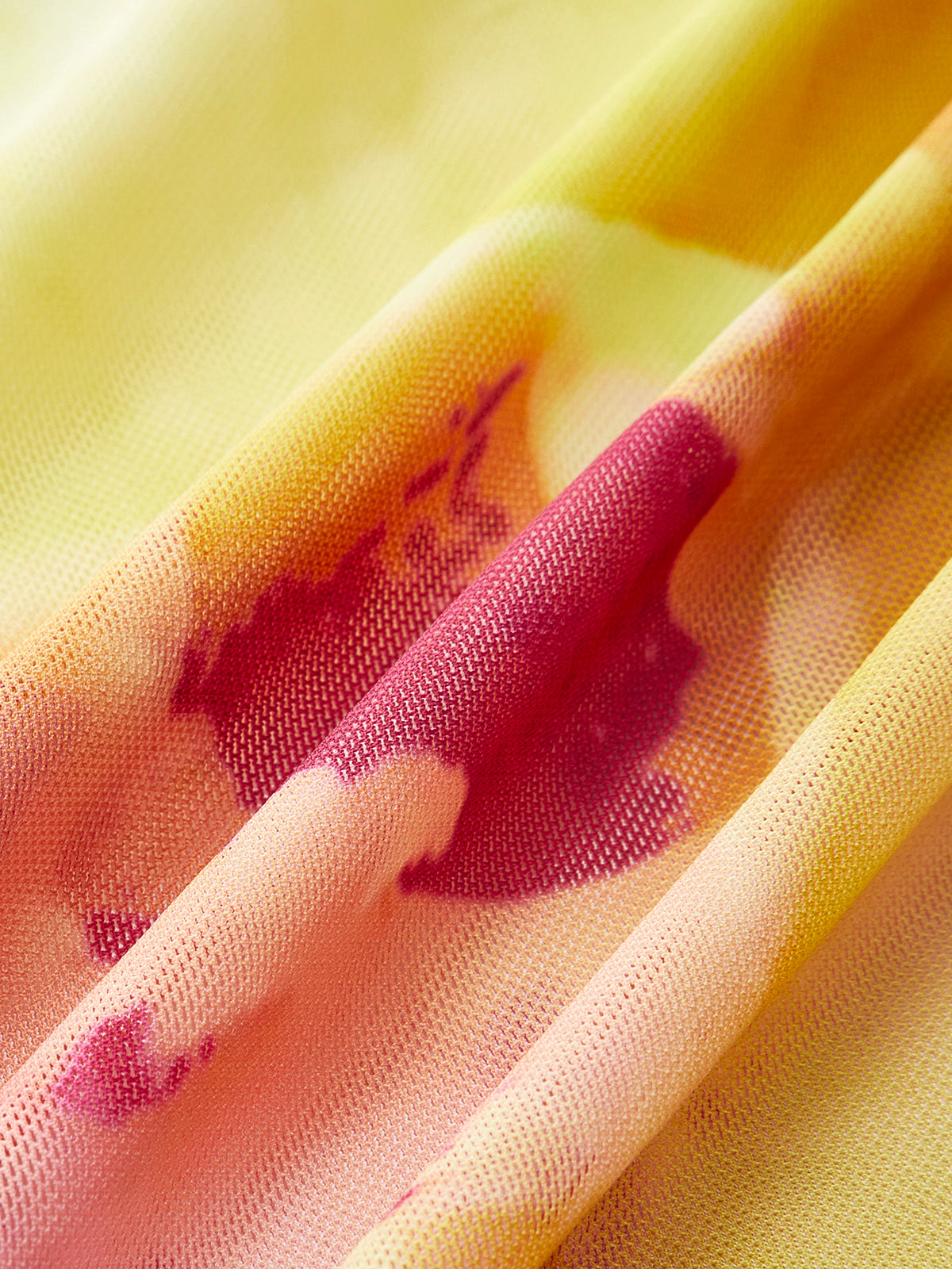 Mesh Floral Print Cover-Up Skirt-Chicvia