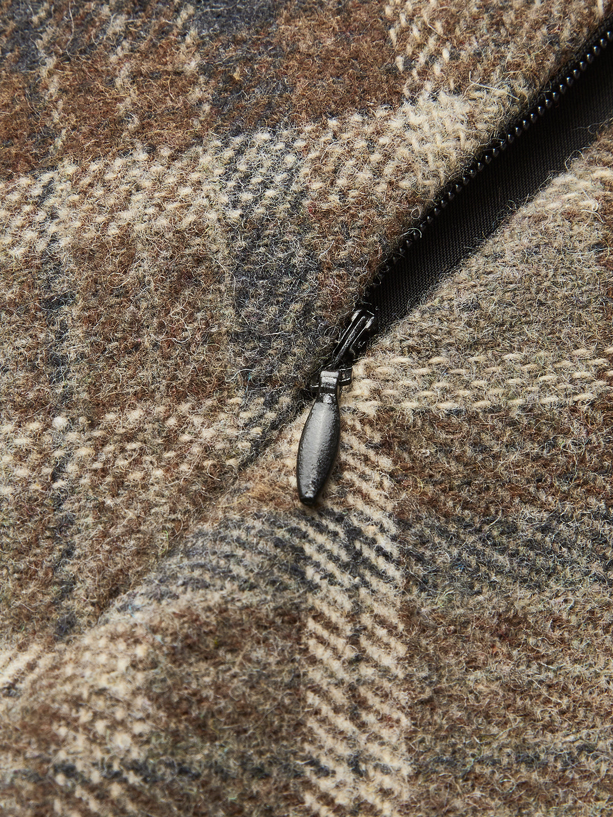 Mid-Waist Checked A-Line Skirt-Chicvia