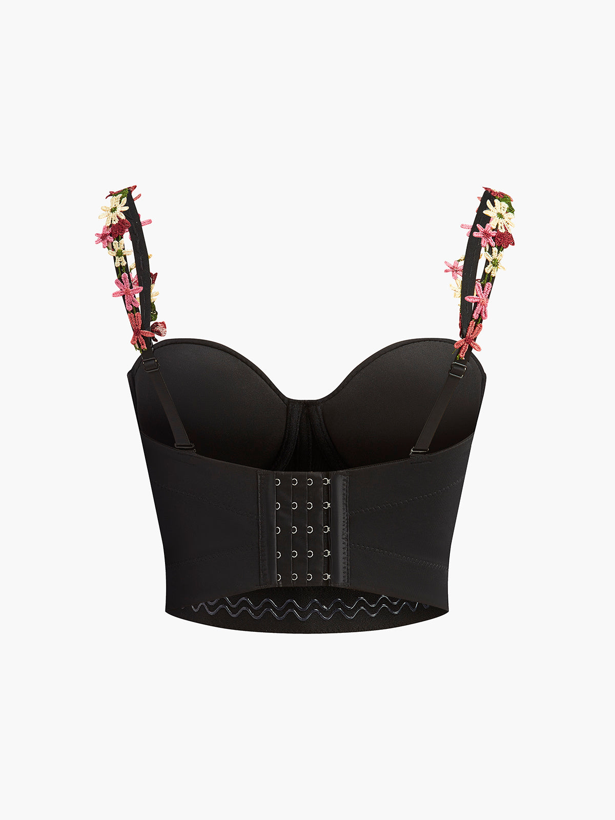 Floral Embroidered Corset-Chicvia