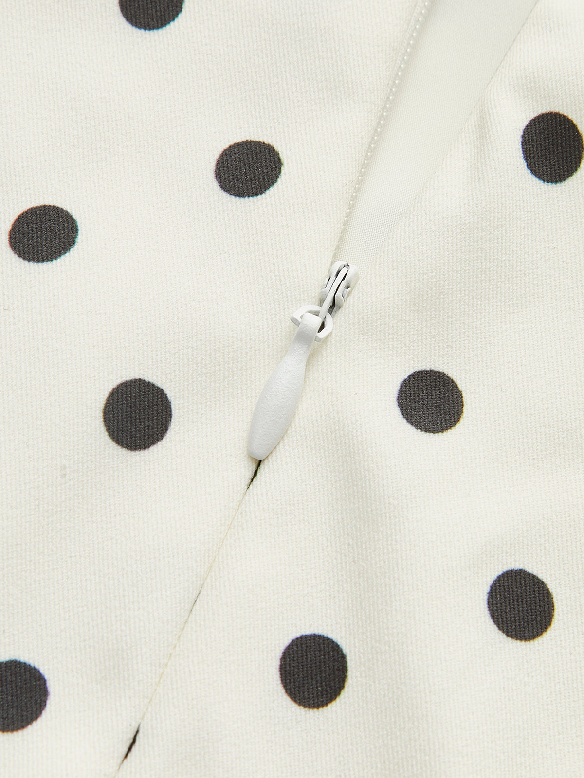 Polka Dot Lace-Up Back Dress-Chicvia