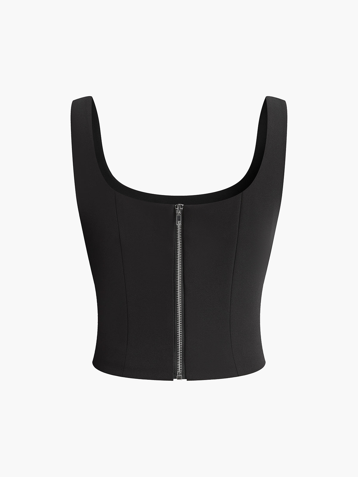 Floral Crystal Back Zipper Top-Chicvia