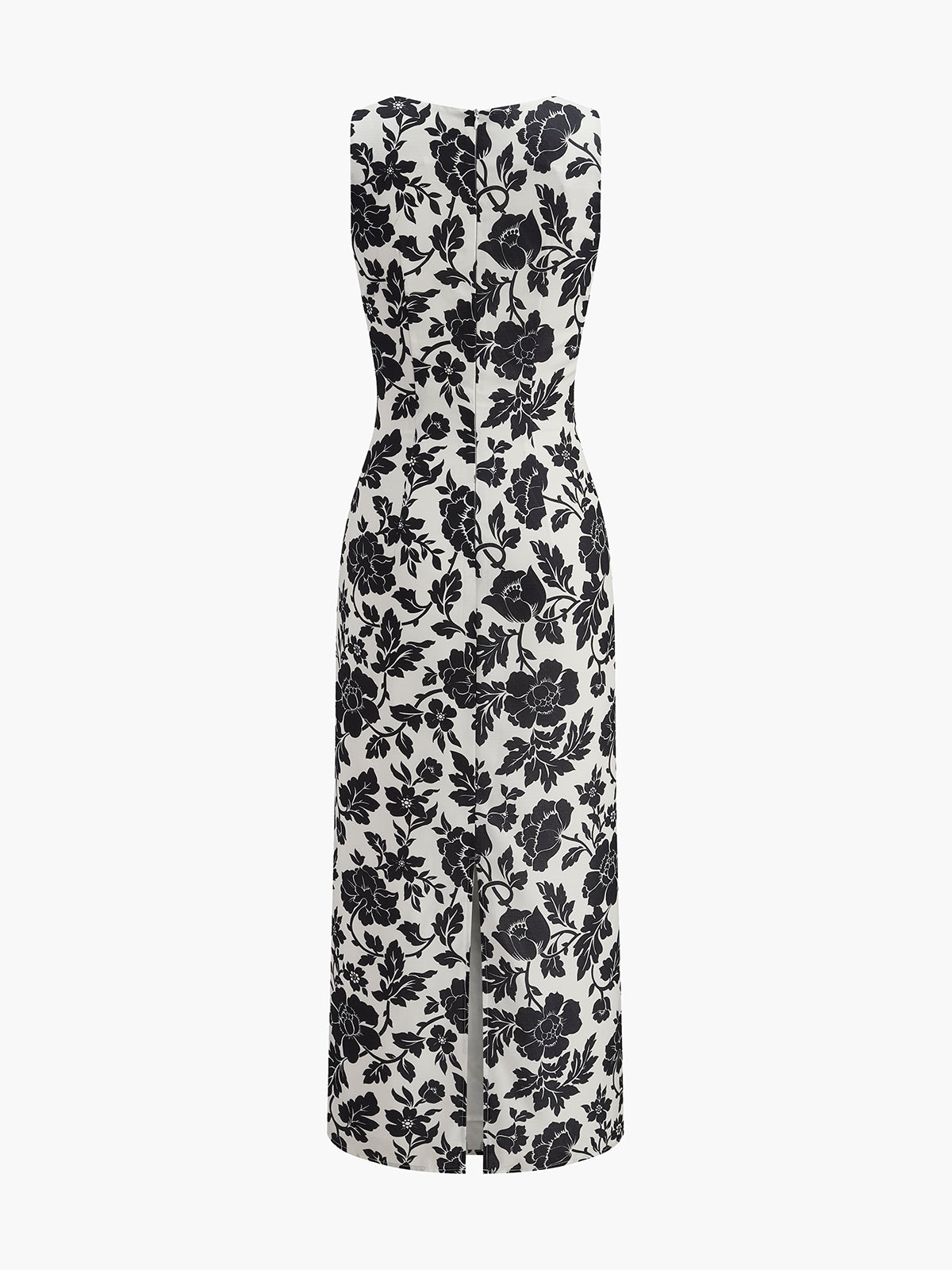 Floral Square Neck Slip Dress-Chicvia