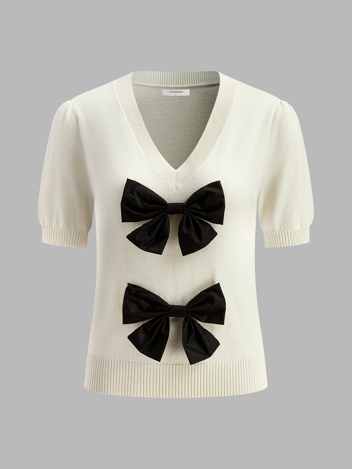 Double Bow Detail Blouse-Chicvia