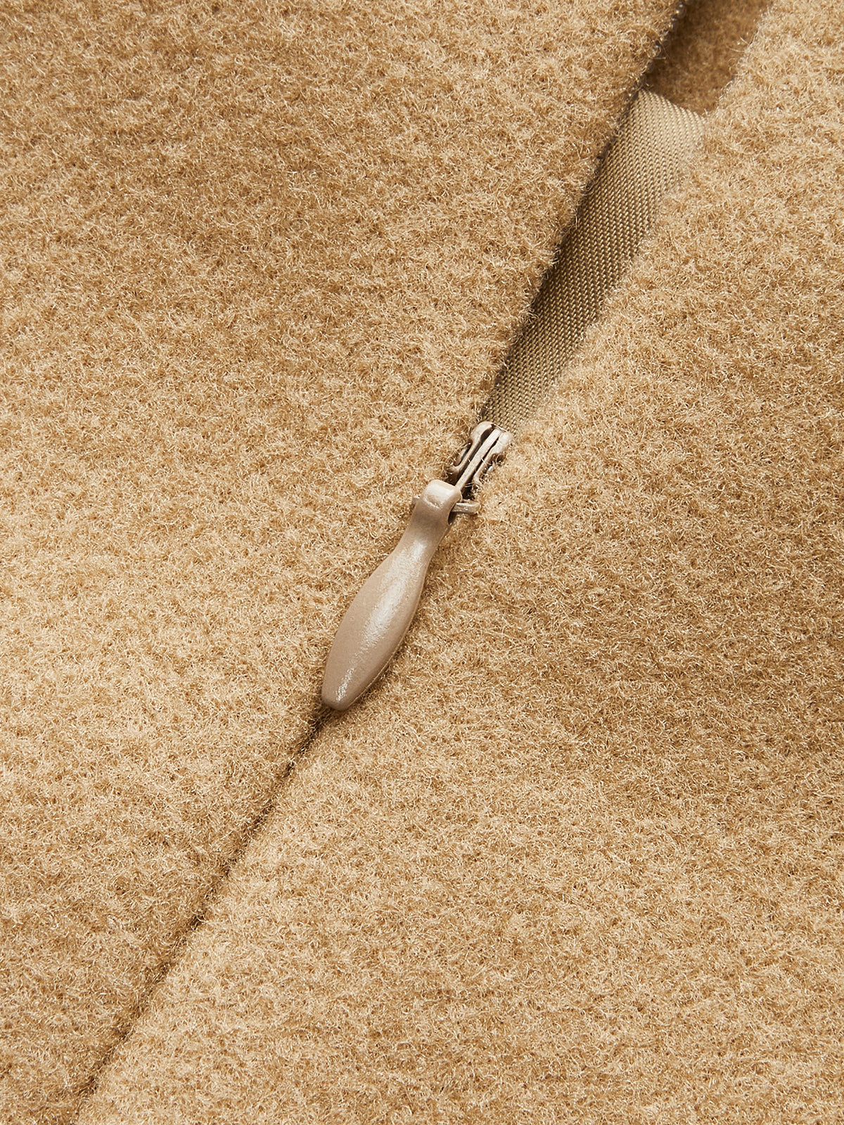 High-Waist Metal-Decor Zipper Skirt-Chicvia