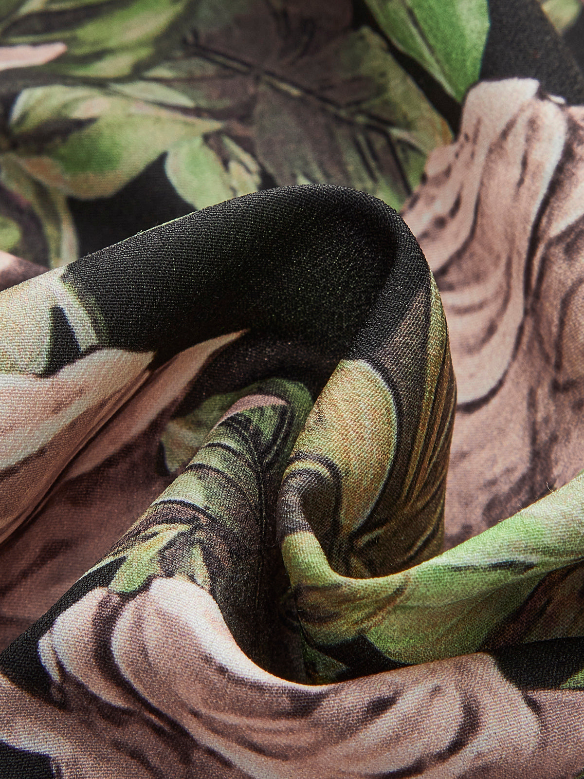 Floral Lace-Trim Ruched Dress-Chicvia