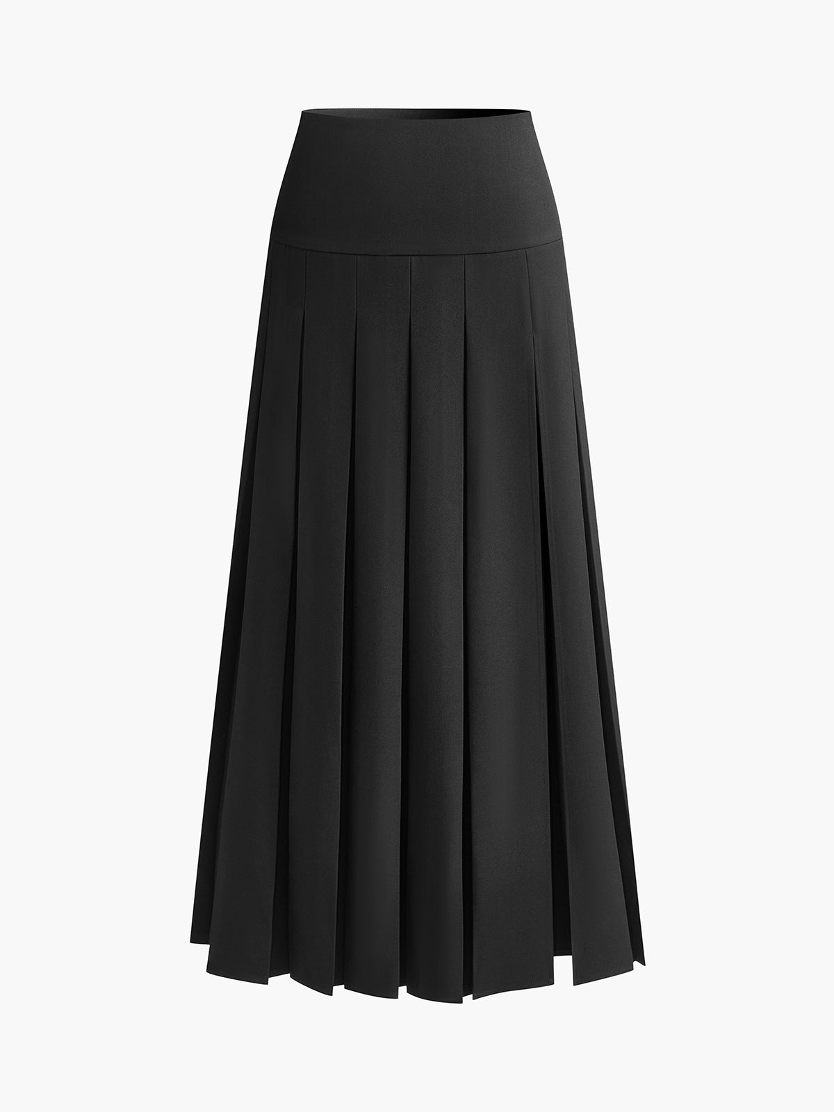 Pleated Split Skirt-Chicvia
