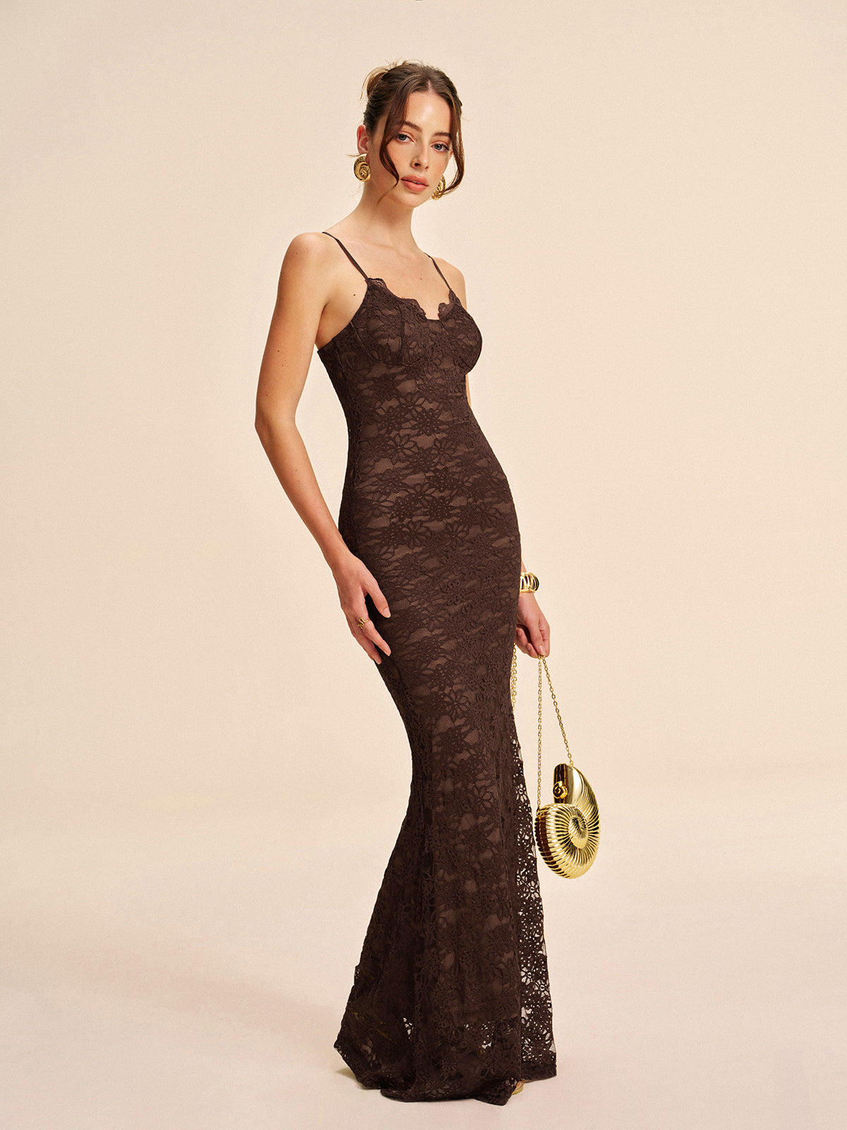 Elegant Lace Cami Dress-Chicvia