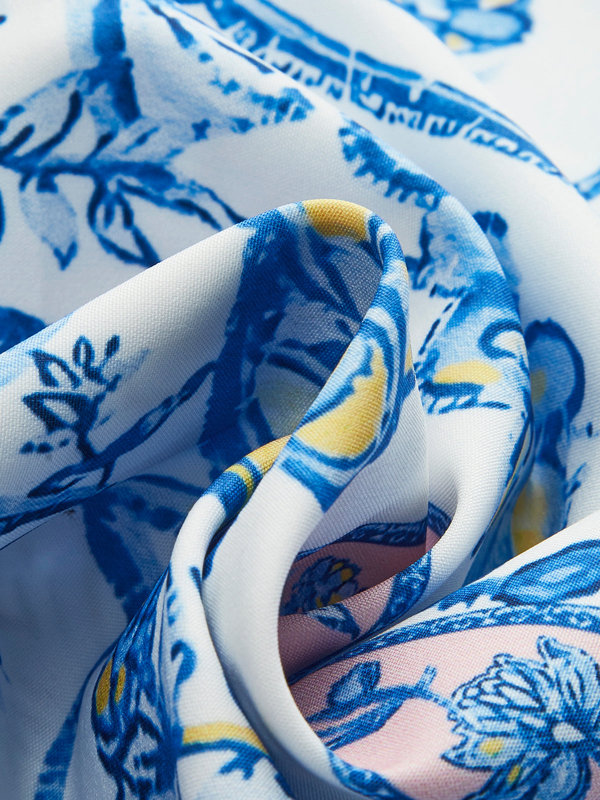 Floral Print Tie-Shoulder Dress-Chicvia