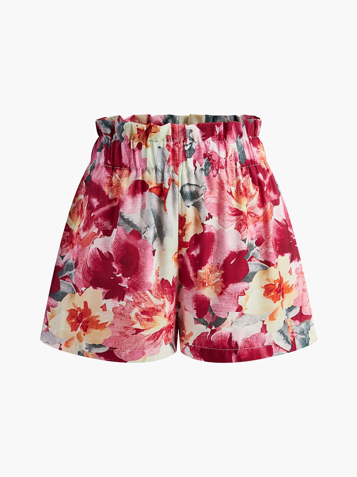 Floral Print Sleeveless Shorts Set-Chicvia
