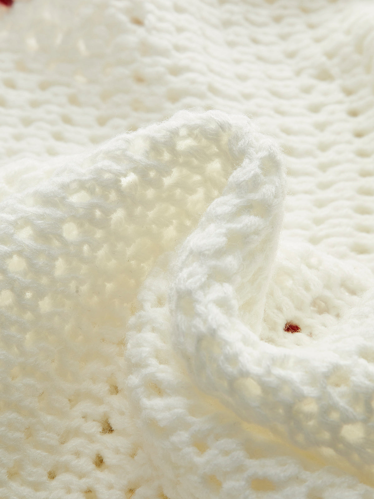 Button-Up Contrast Crochet Vest-Chicvia