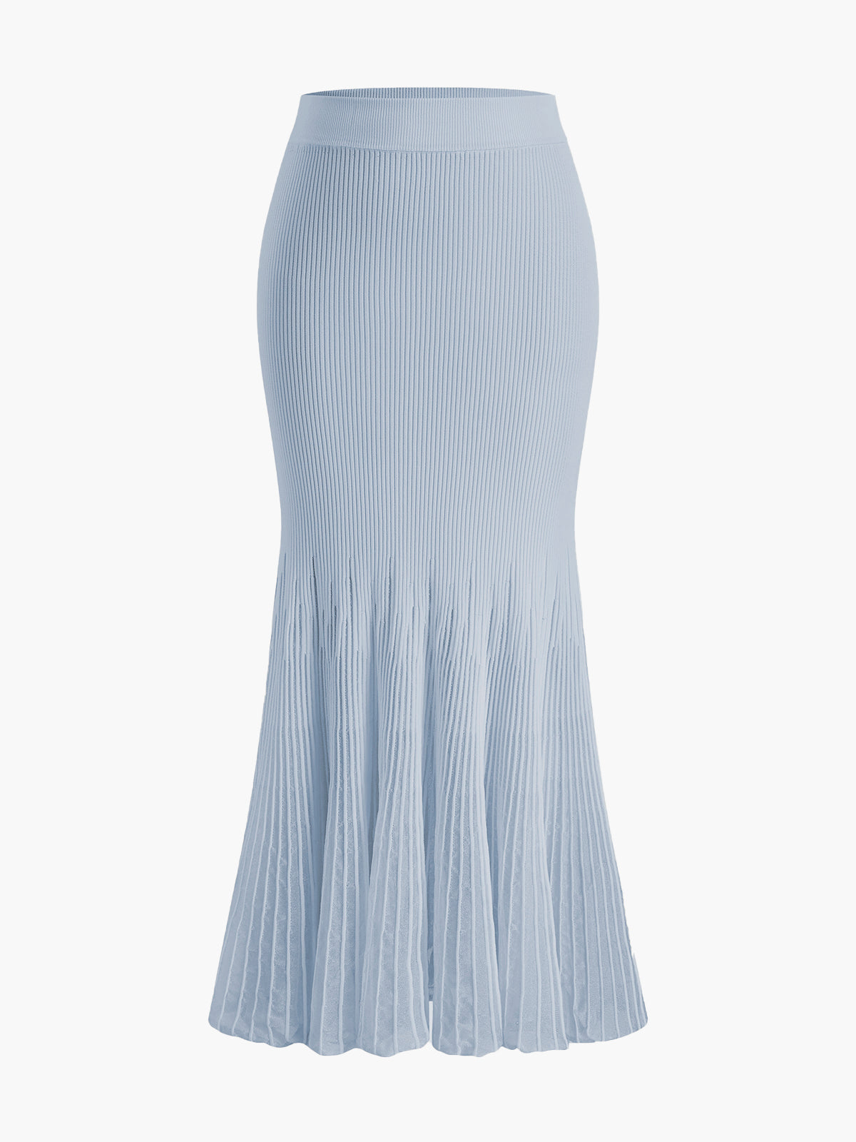 Mesh Panel Pleated Skirt-Chicvia