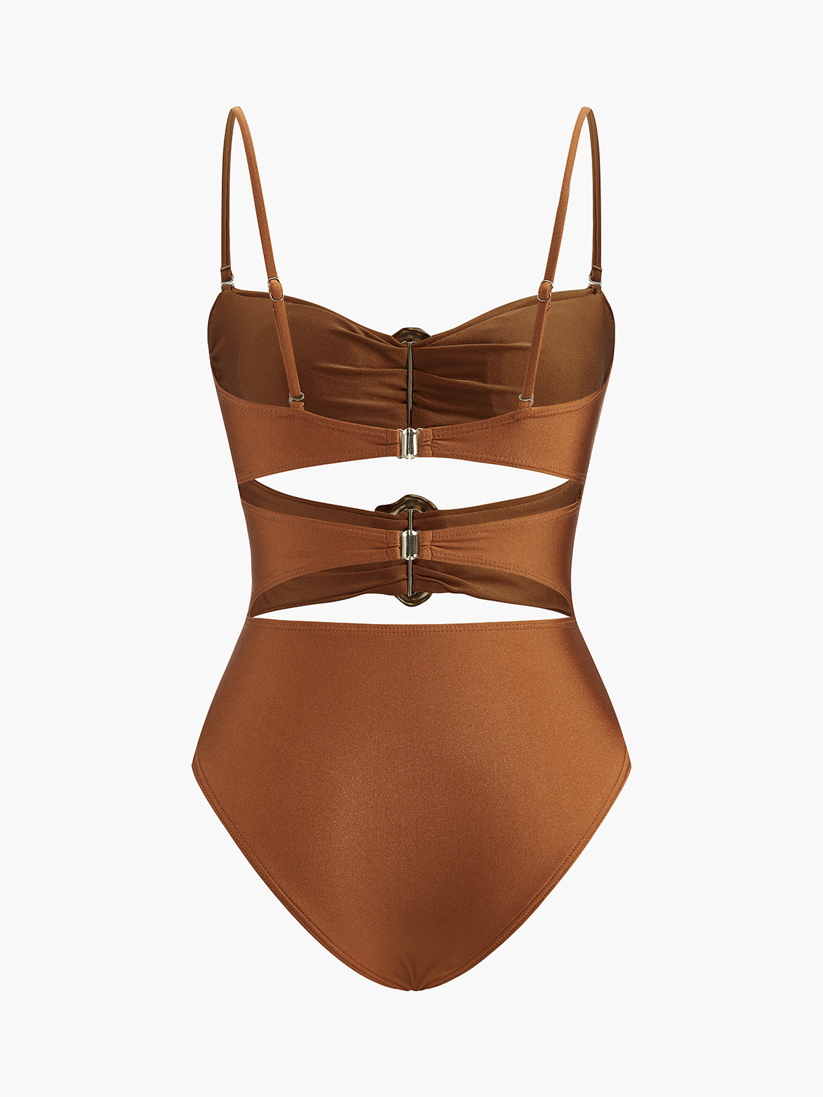 Metal Detail Cut-Out One-Piece-Chicvia