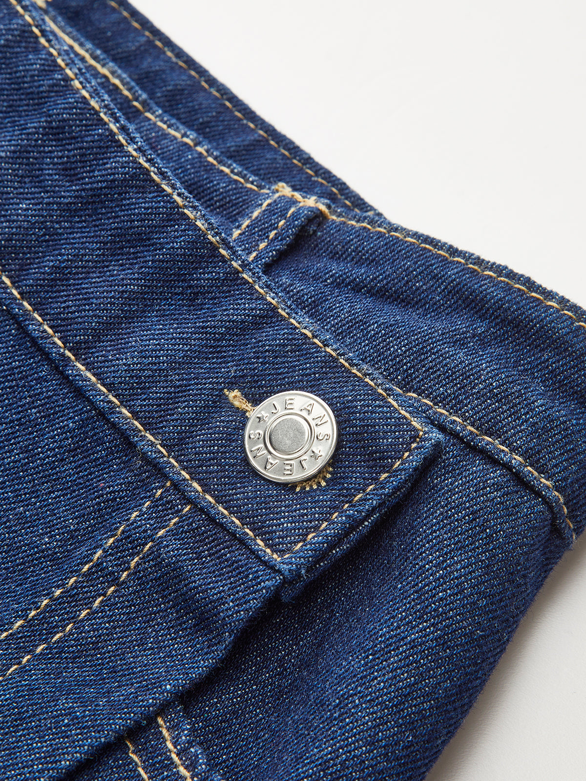 Denim Pocket Detail Shorts Set-Chicvia