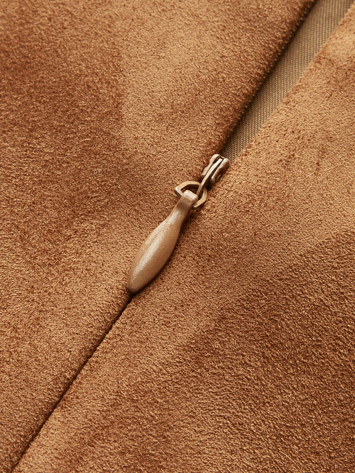 Minimalist Suede Effect Mini Skirt-Chicvia