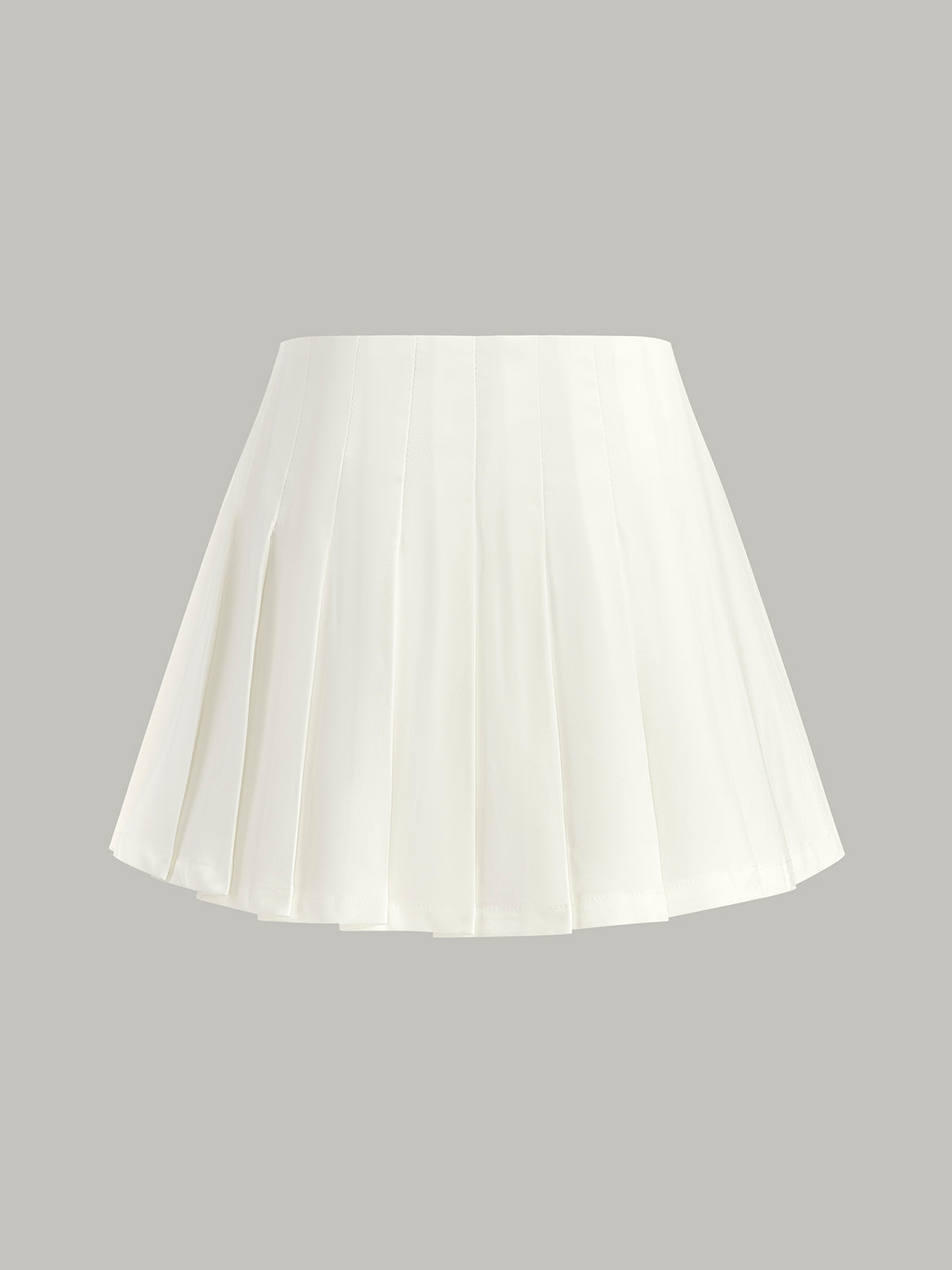 Mid-Waisted Pleated Skirt-Chicvia