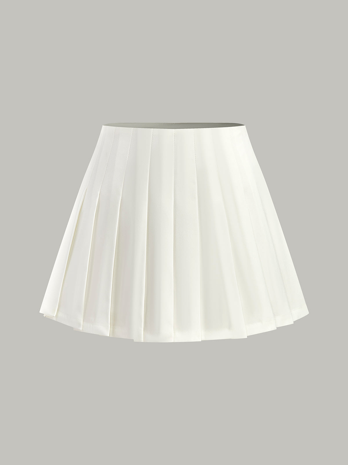 Mid-Waisted Pleated Skirt-Chicvia