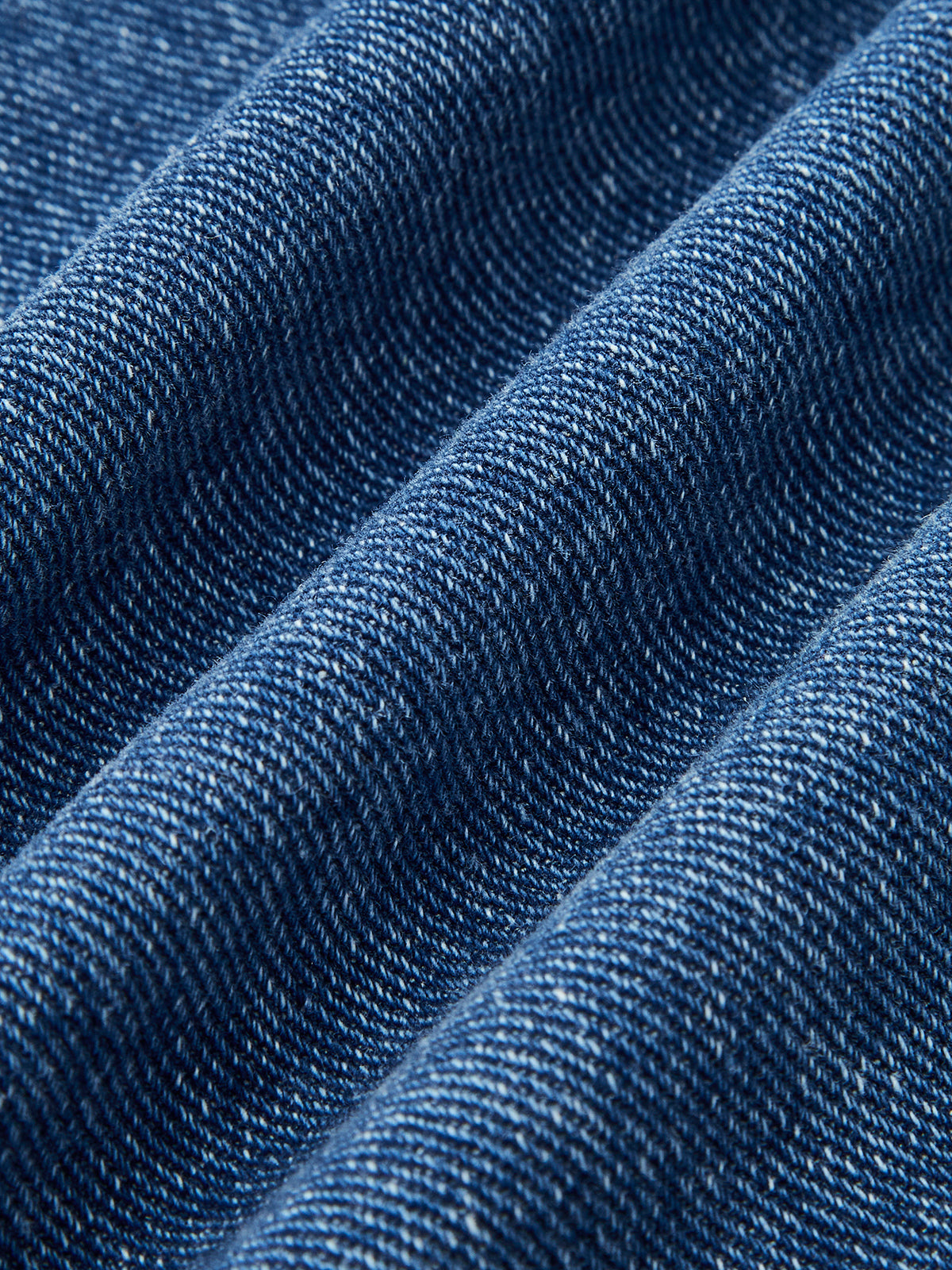 Denim Belted Button-Front Pleated Dress-Chicvia