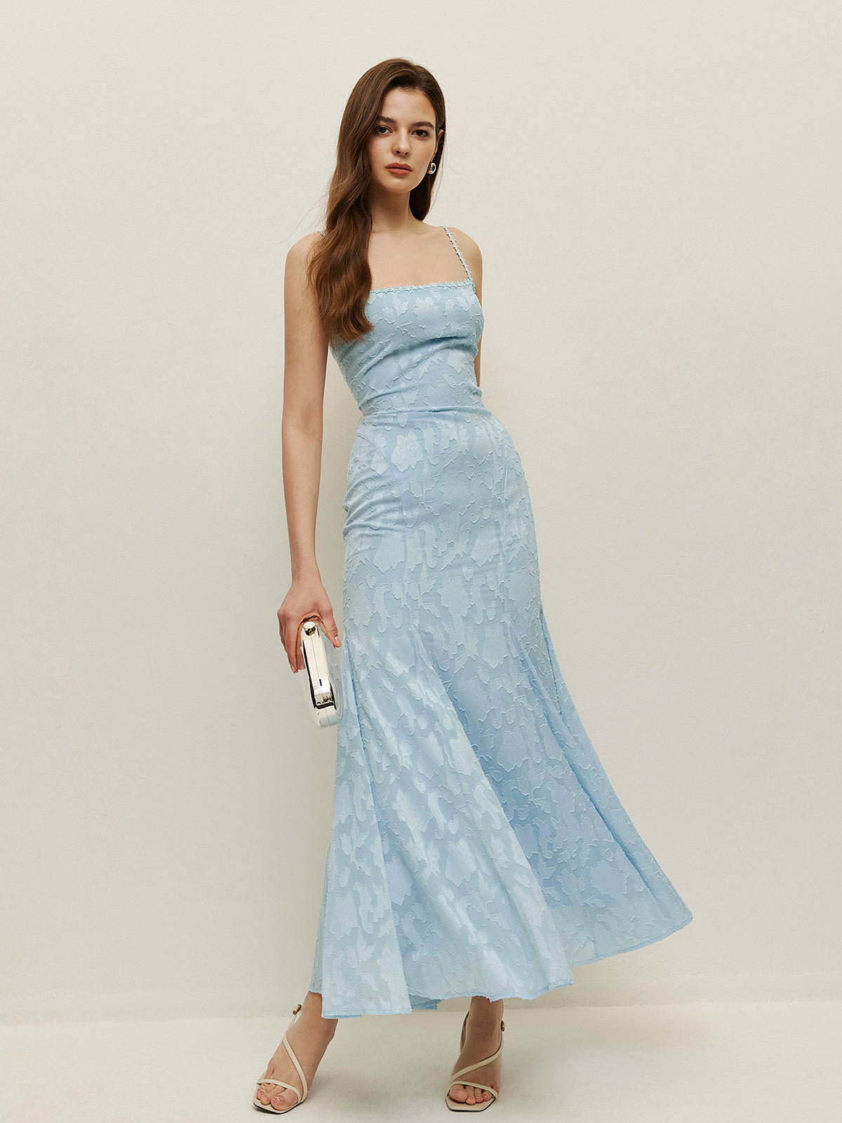 Lace-Up Back Floral Lace Dress-Chicvia