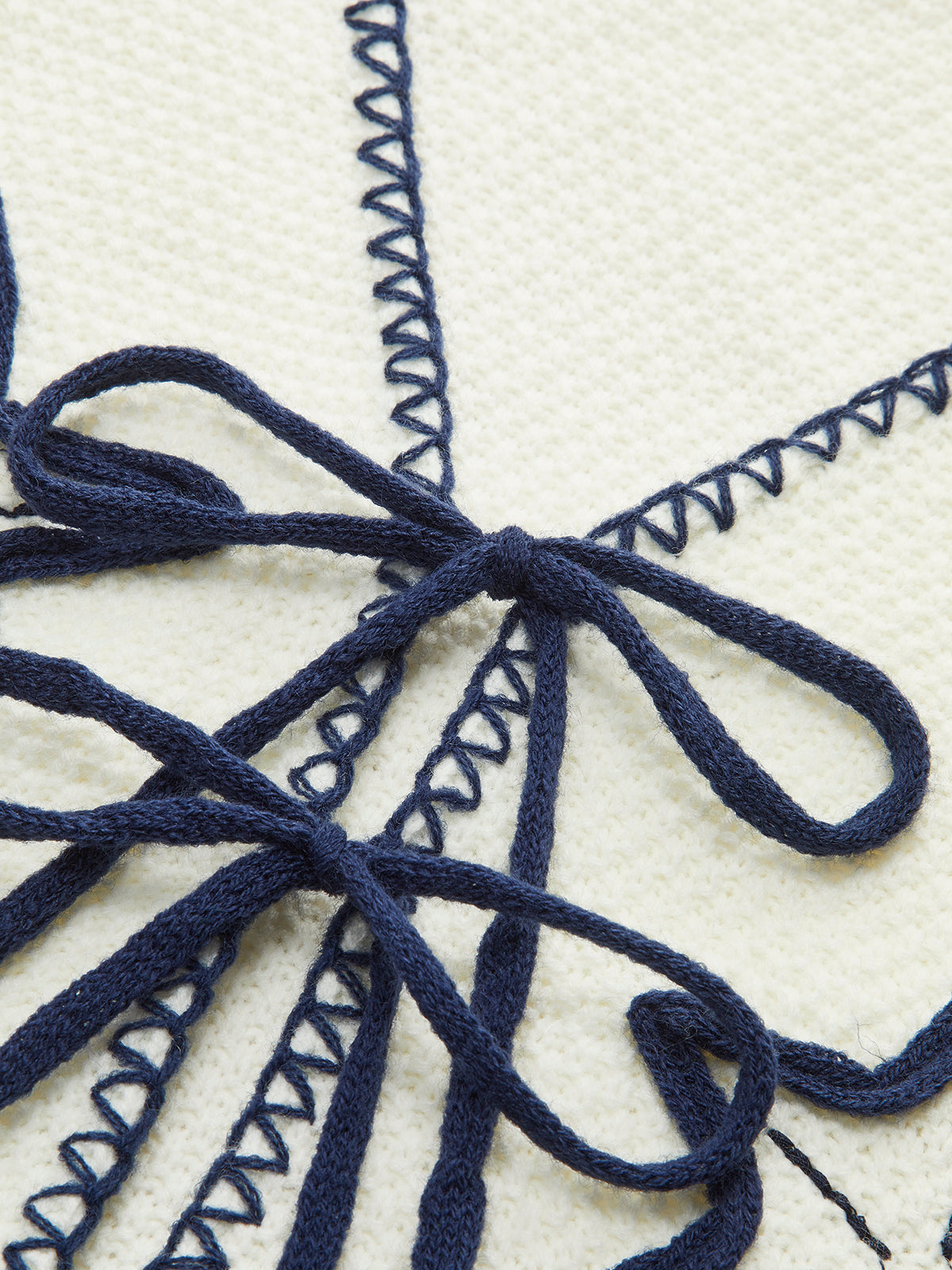 Embroidered Knit Tie-Front Vest-Chicvia