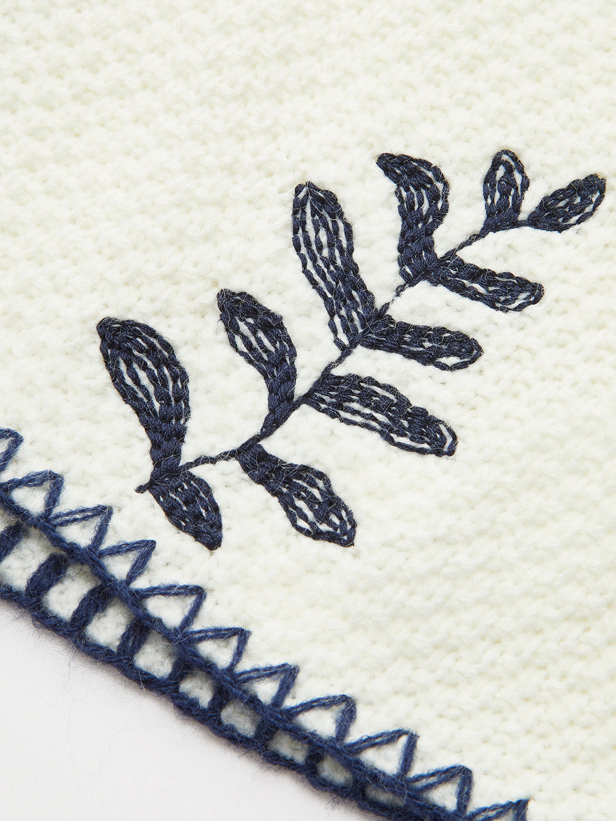 Embroidered Knit Tie-Front Vest-Chicvia