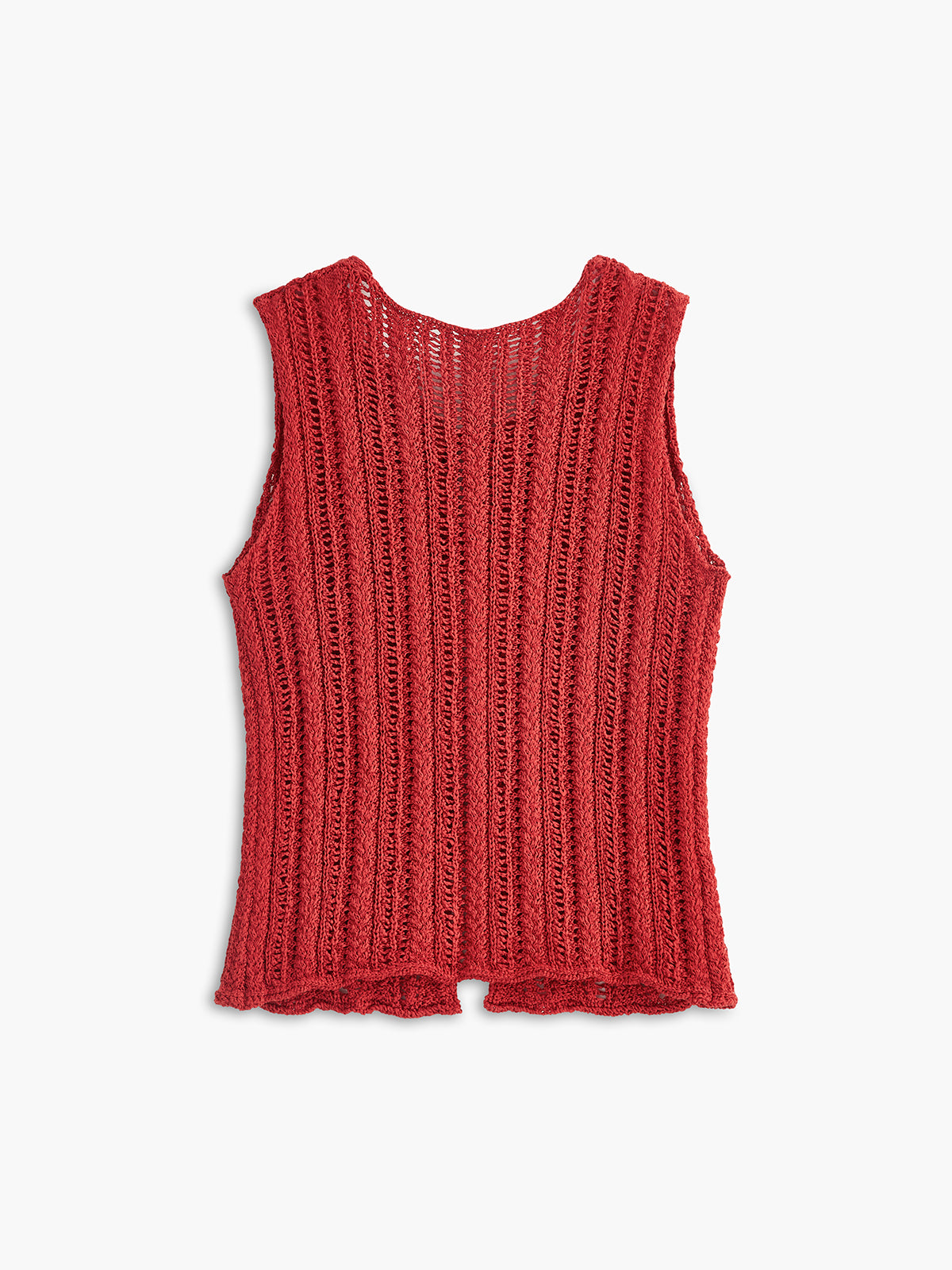 Knit Tie-Front Sleeveless Vest-Chicvia