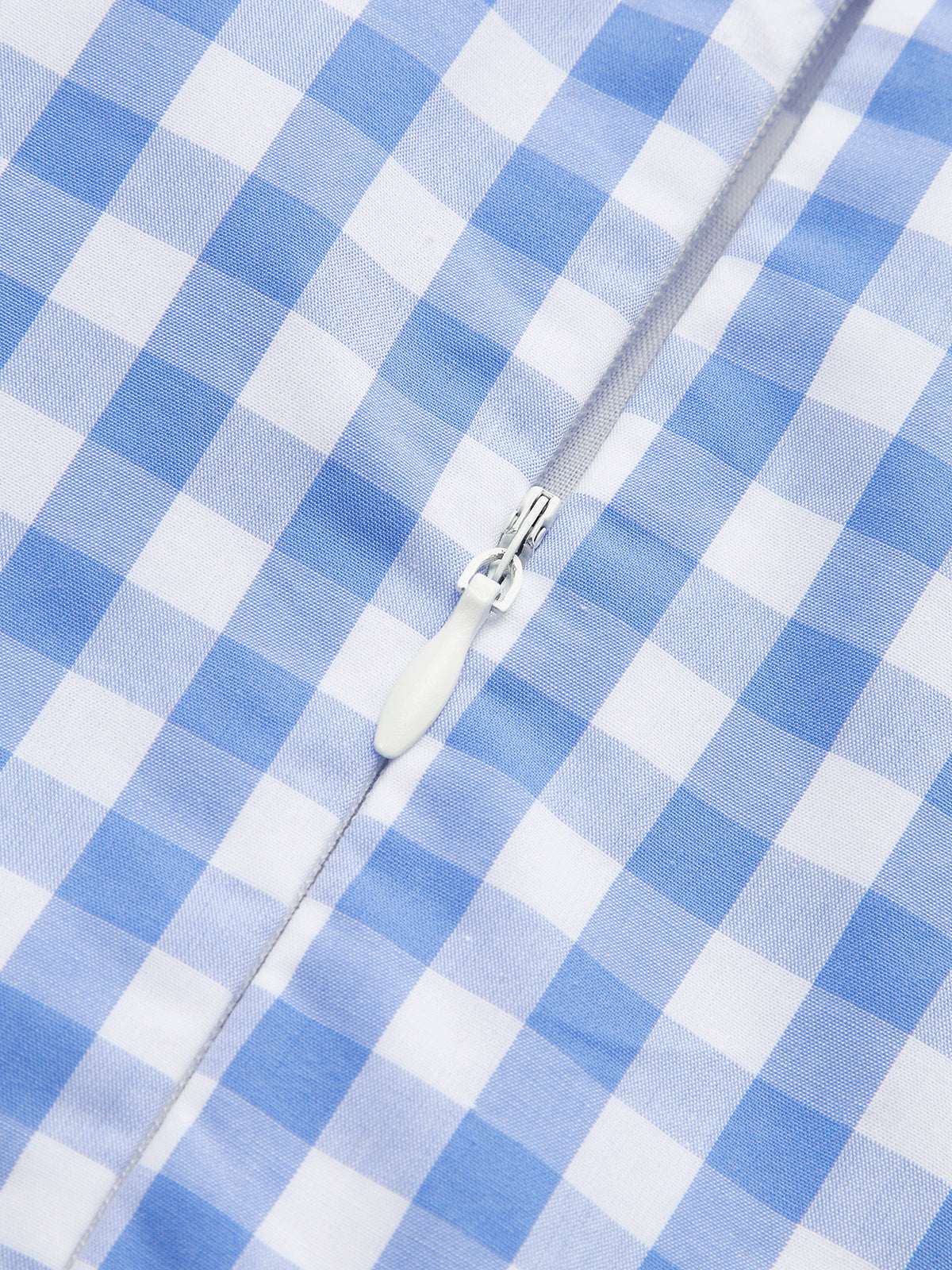 Lace-Up Checkerboard Corset Dress-Chicvia