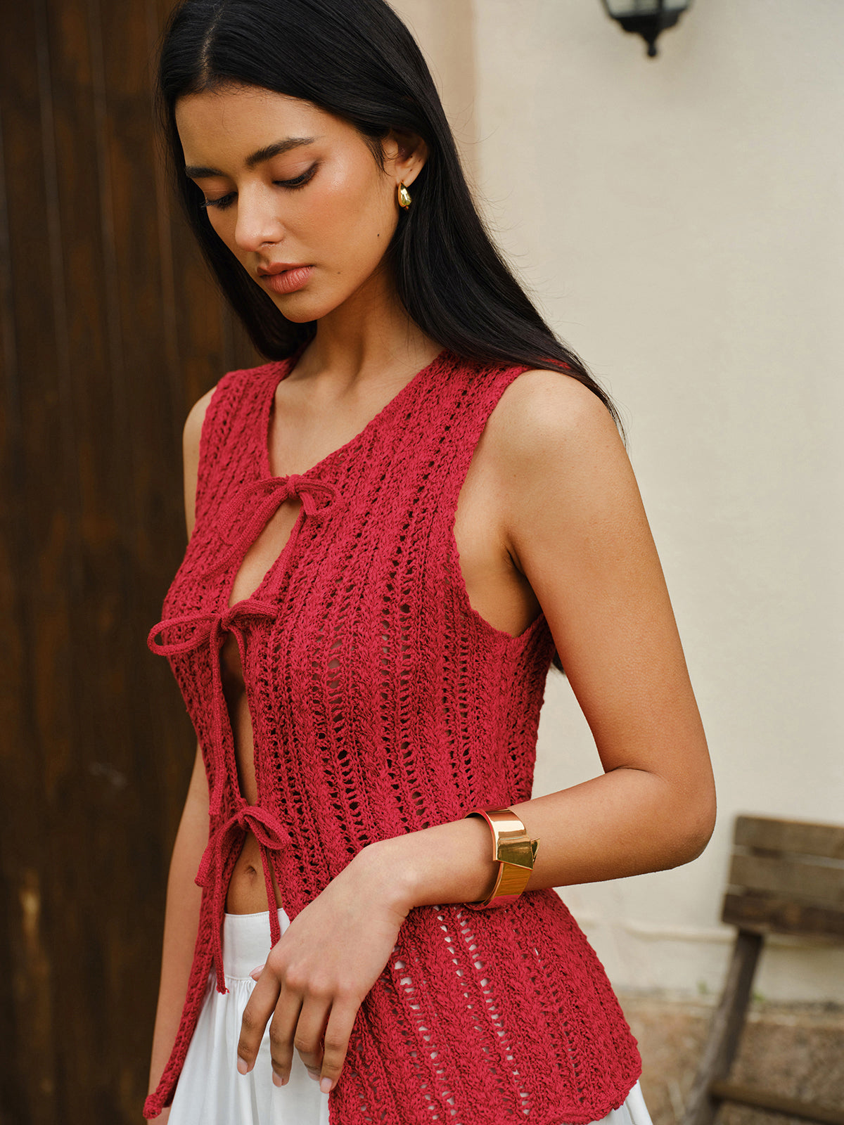 Geometric Metal Cuff Bracelet-Chicvia