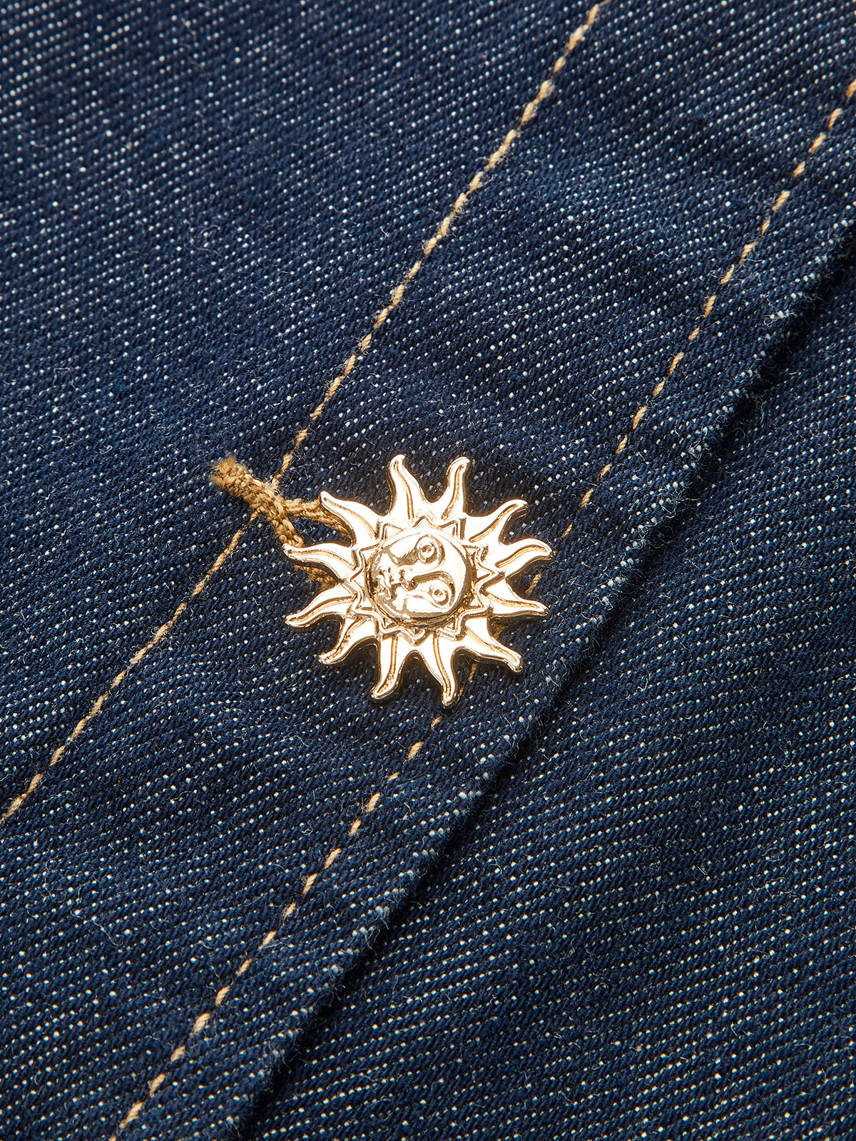 Metal Detail Denim Vest-Chicvia