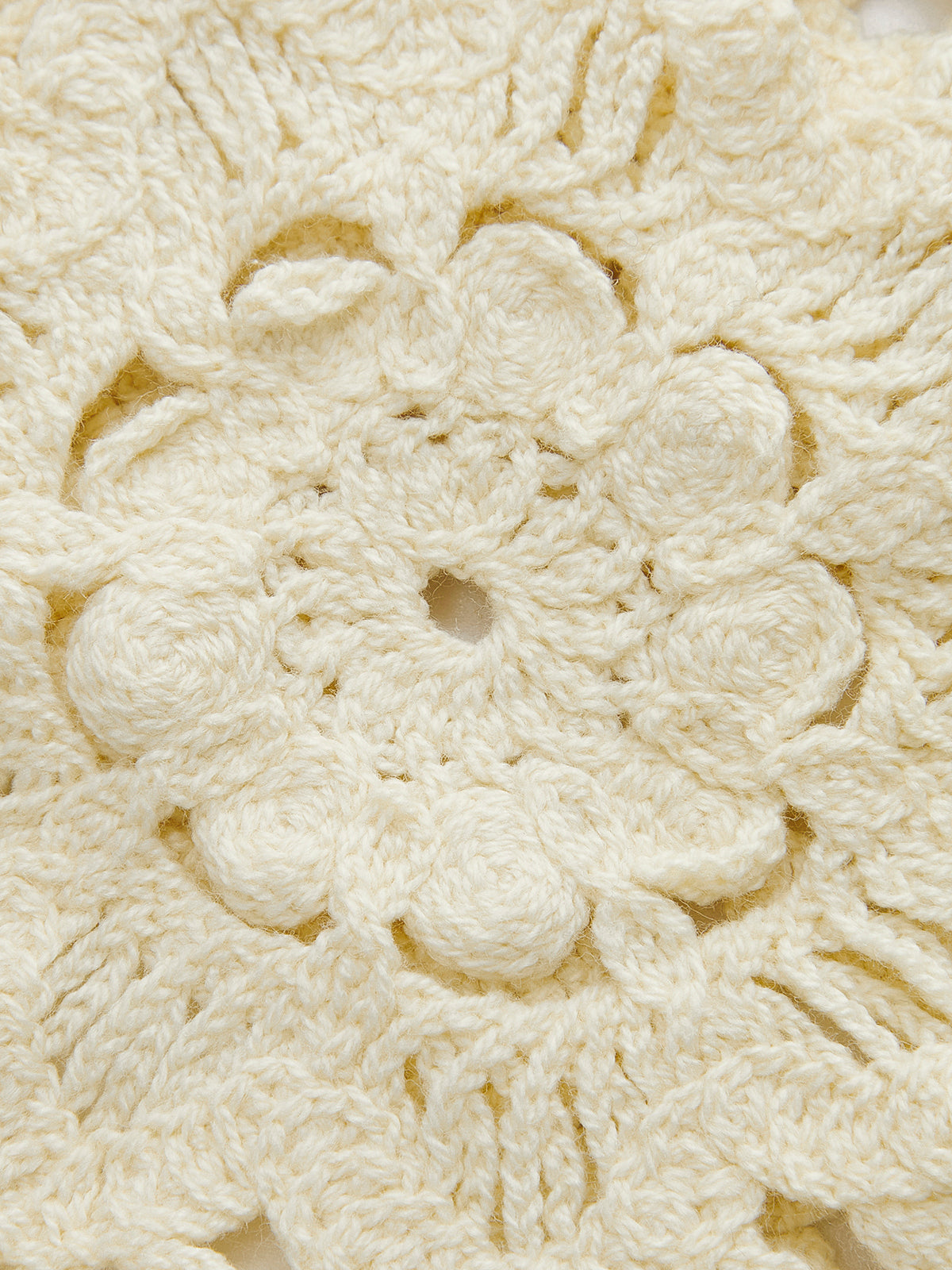 Floral Crochet Button Detail Vest-Chicvia