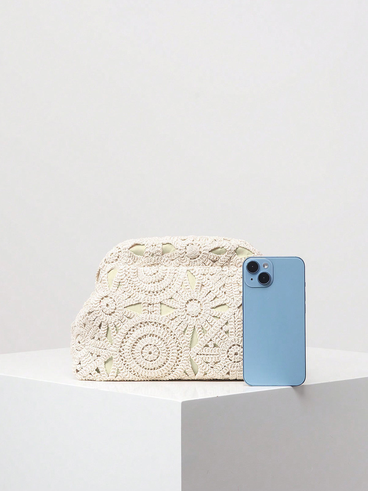 Crochet Lace Clutch Bag-Chicvia