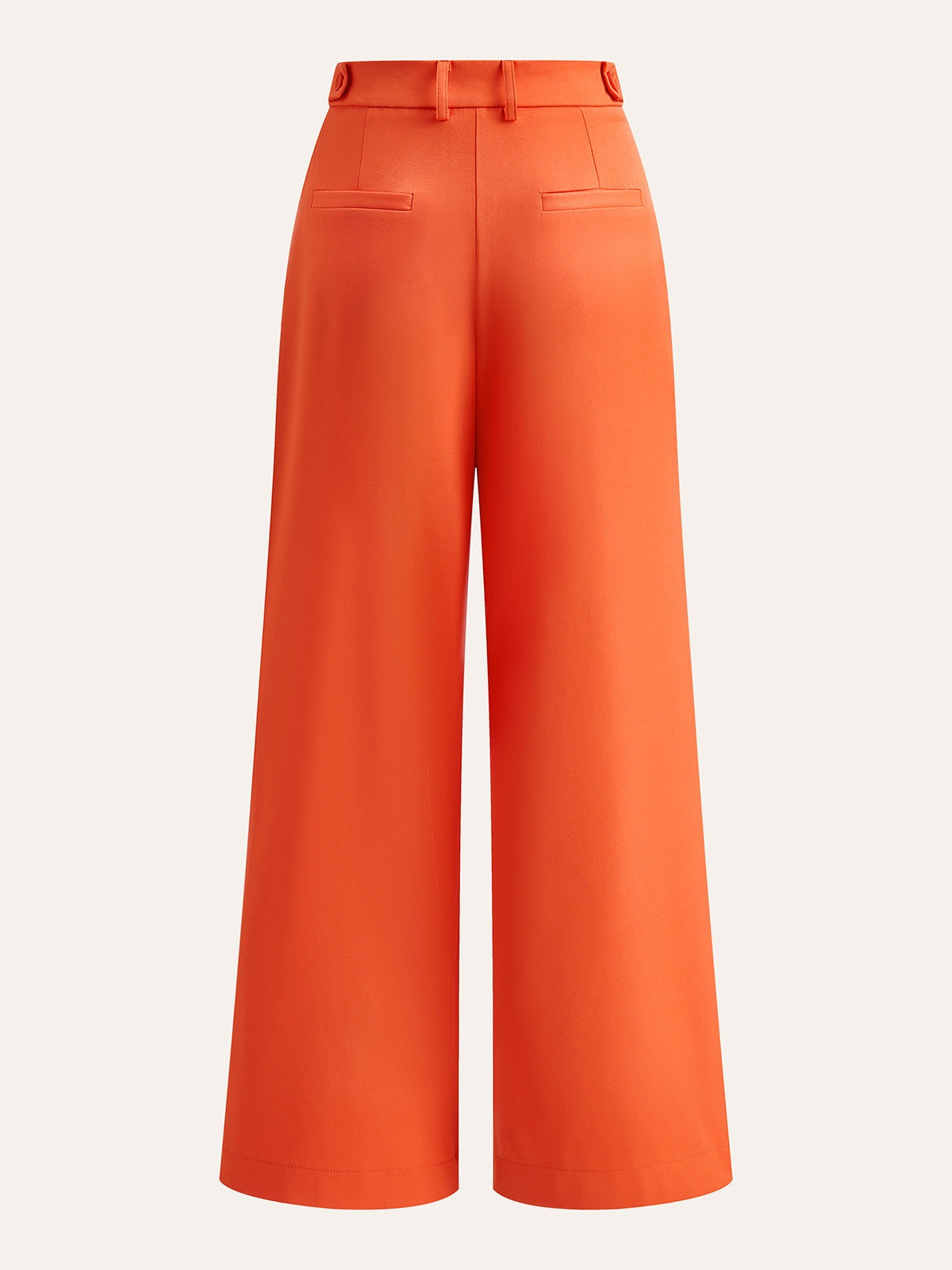 Mid-Waist Pleated Wide-Leg Pants-Chicvia