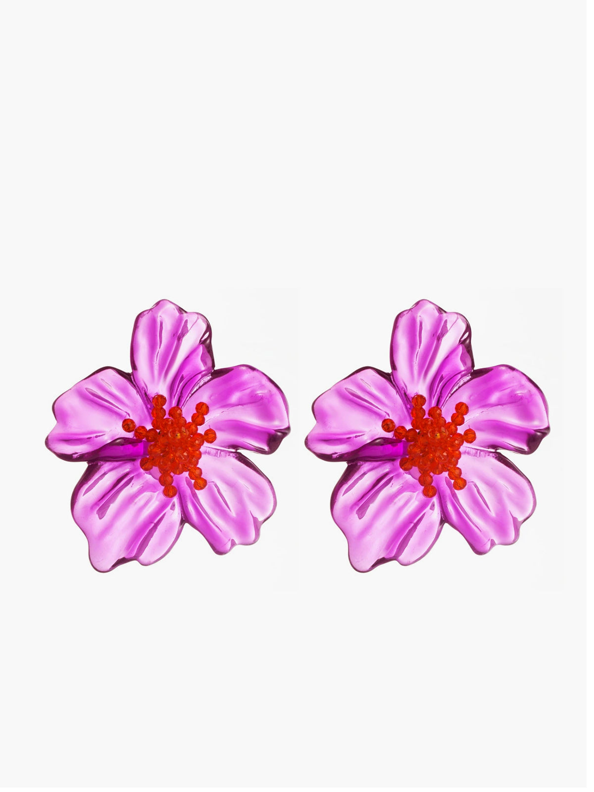 Flower-Shaped Resin Earrings-Chicvia