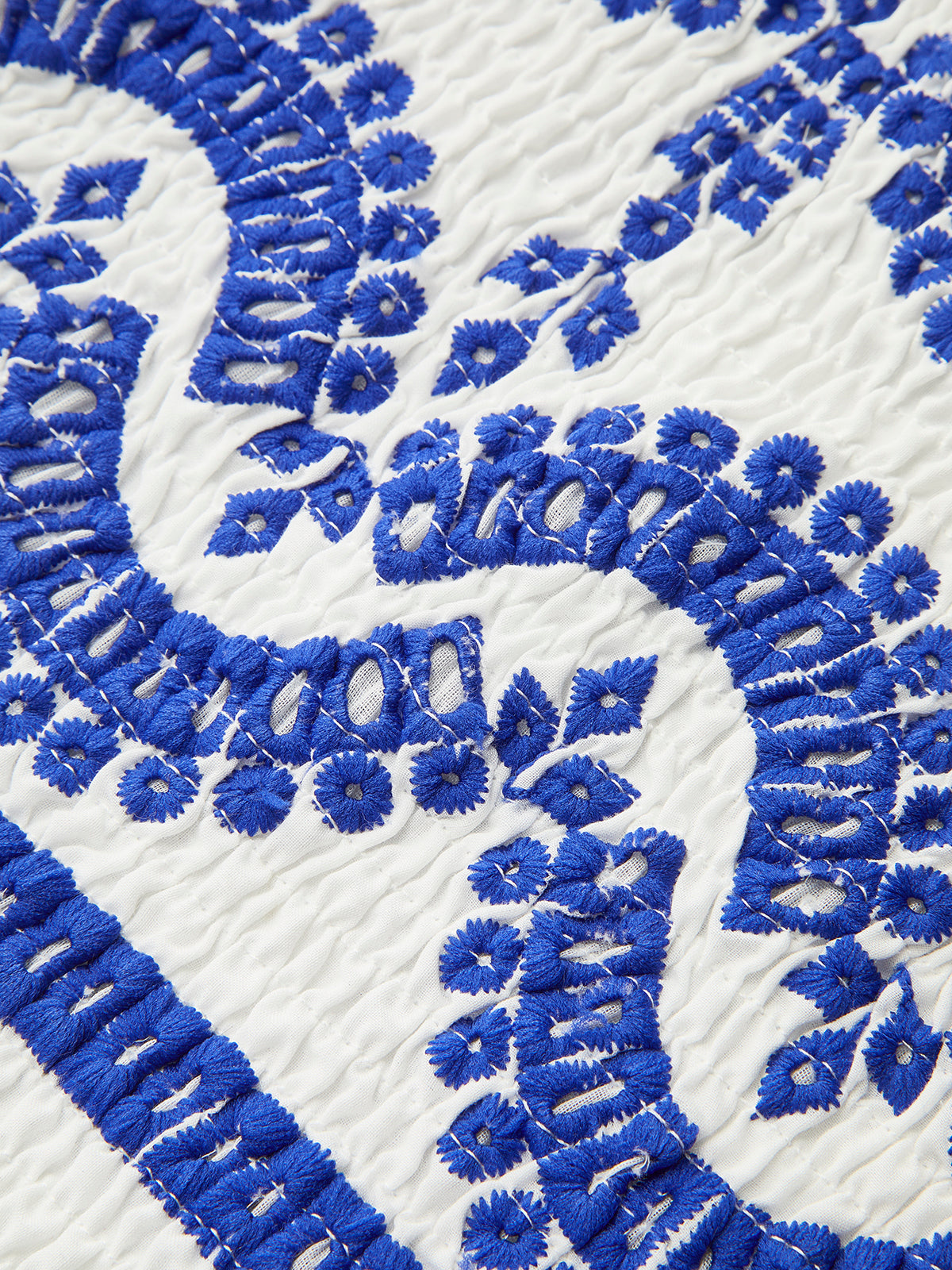 Embroidered Ruffled Sleeveless Dress-Chicvia