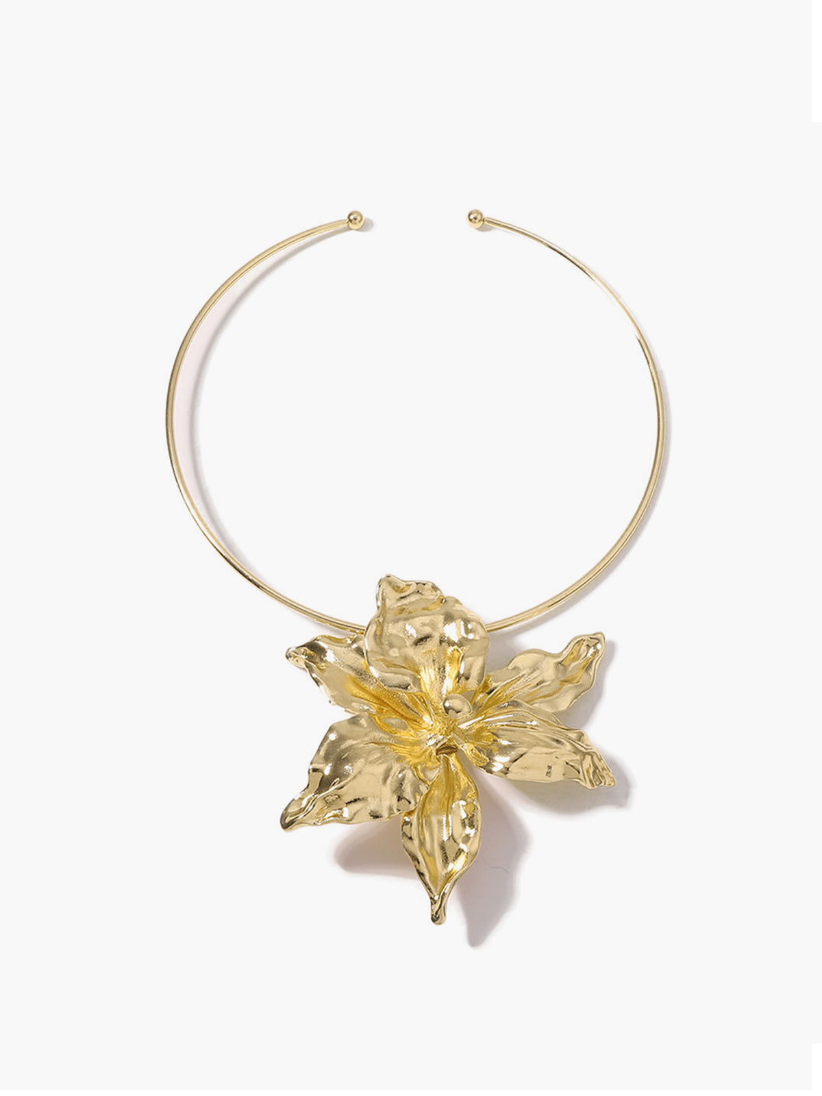 Floral Statement Choker Necklace-Chicvia