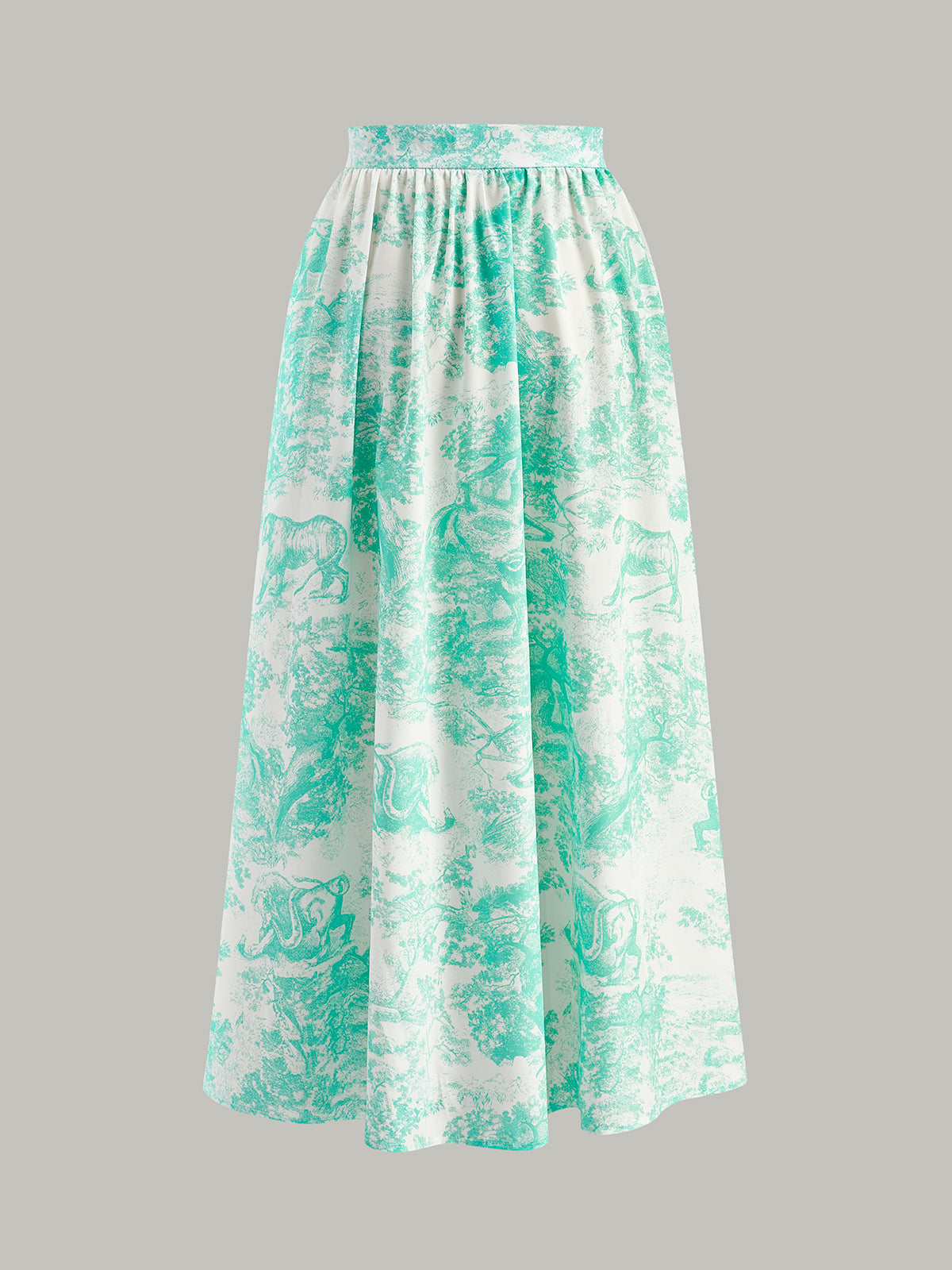 Halter Neck Backless Button-Front Skirt Set-Chicvia