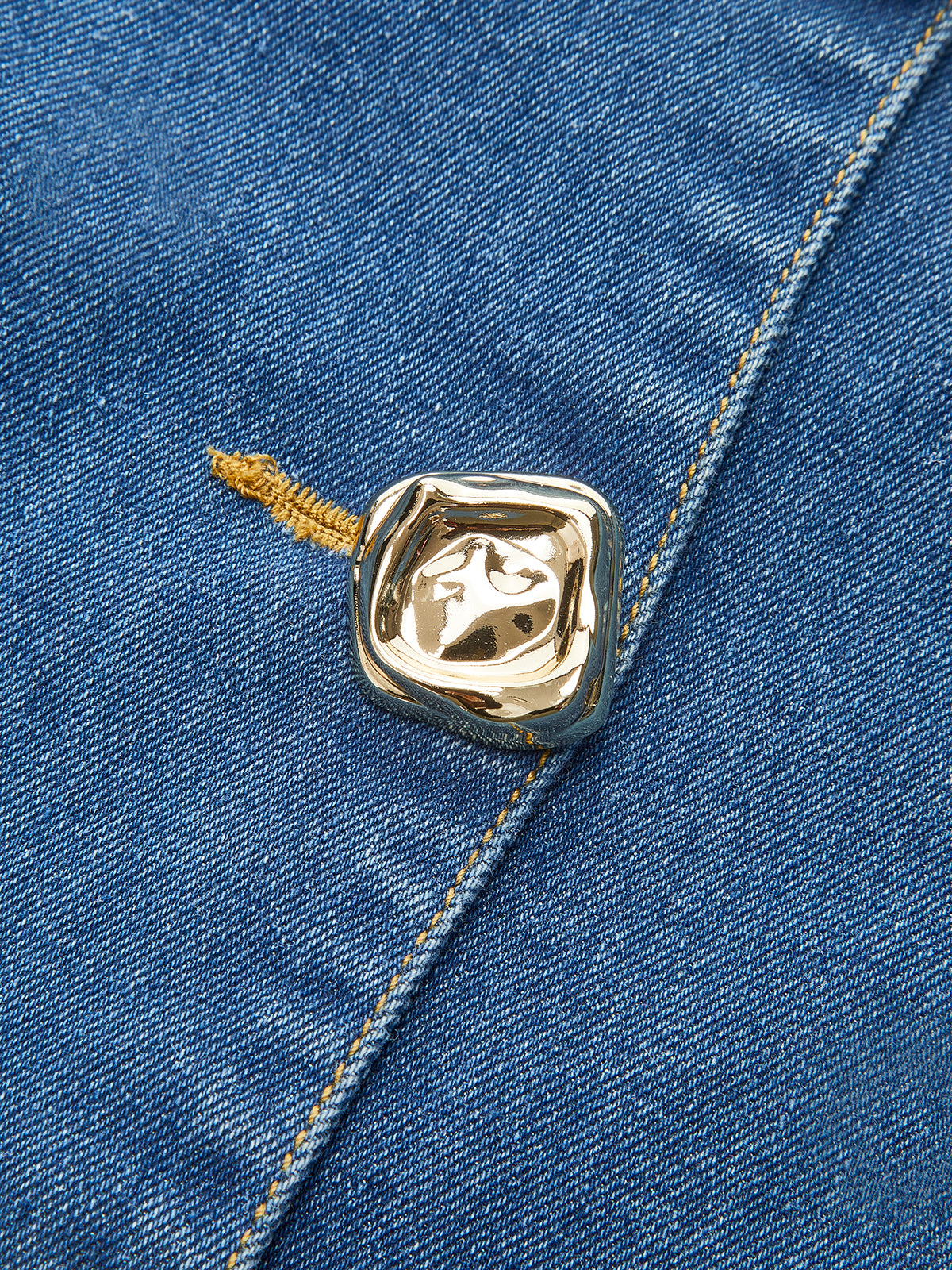 Denim Halter Top With Button Details-Chicvia