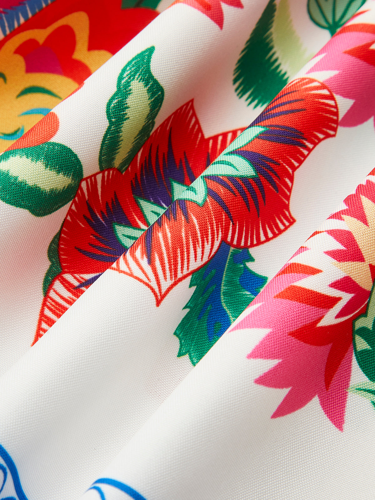 Off-Shoulder Floral Print Dress With Belt-Chicvia