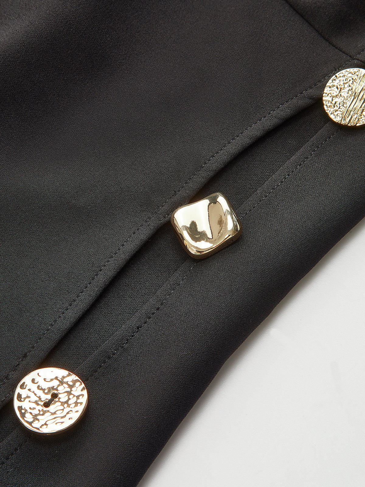 Cut-Out Side Metal Detail Zipper T-Shirt-Chicvia