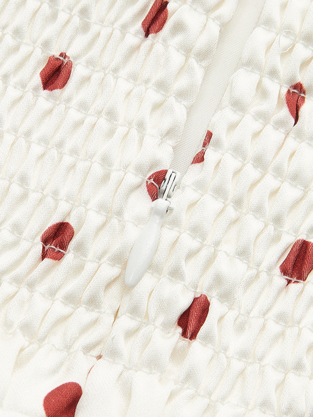 Polka Dot Off-Shoulder Dress With Ribbon Detail-Chicvia