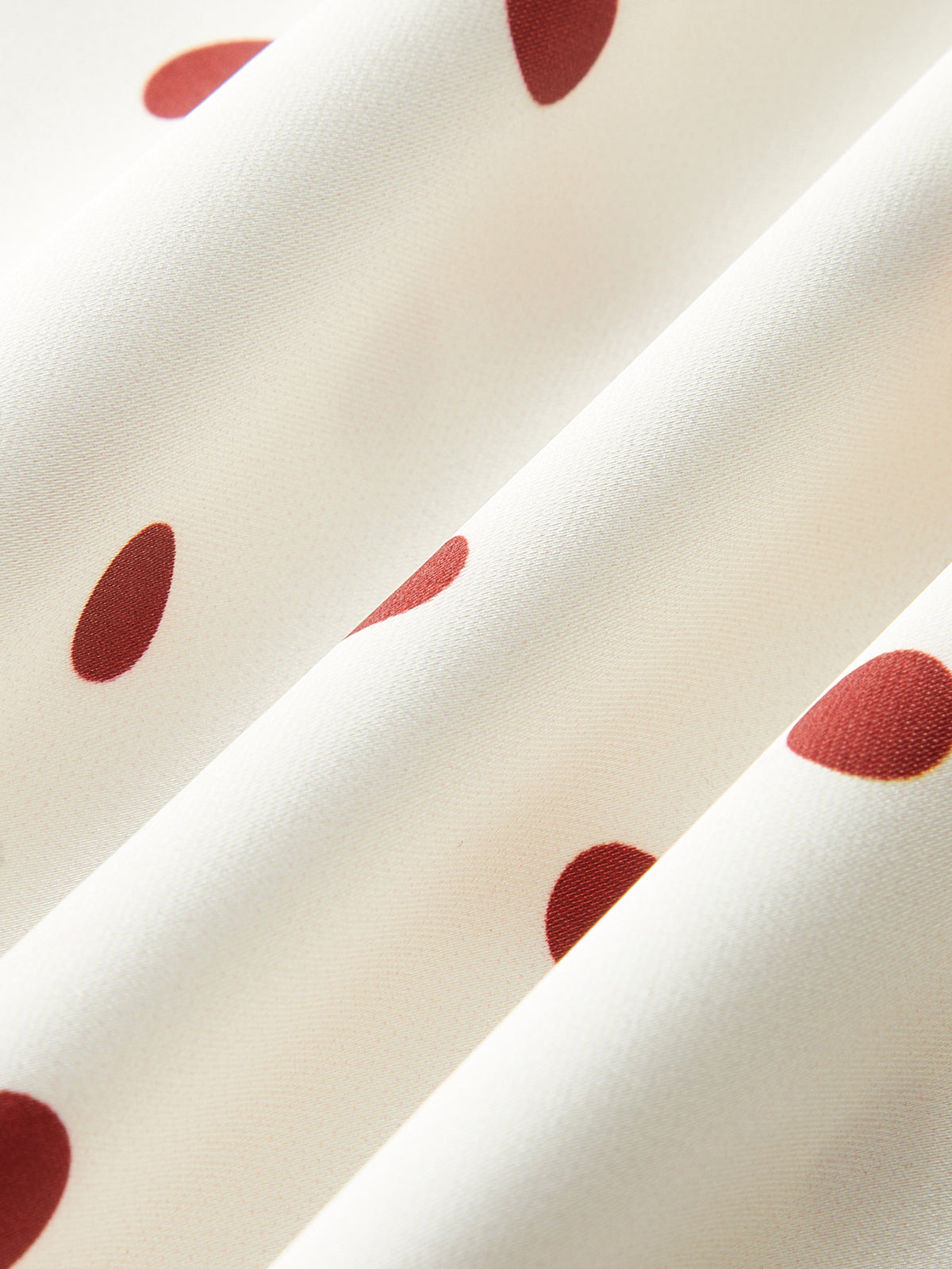 Polka Dot Off-Shoulder Dress With Ribbon Detail-Chicvia