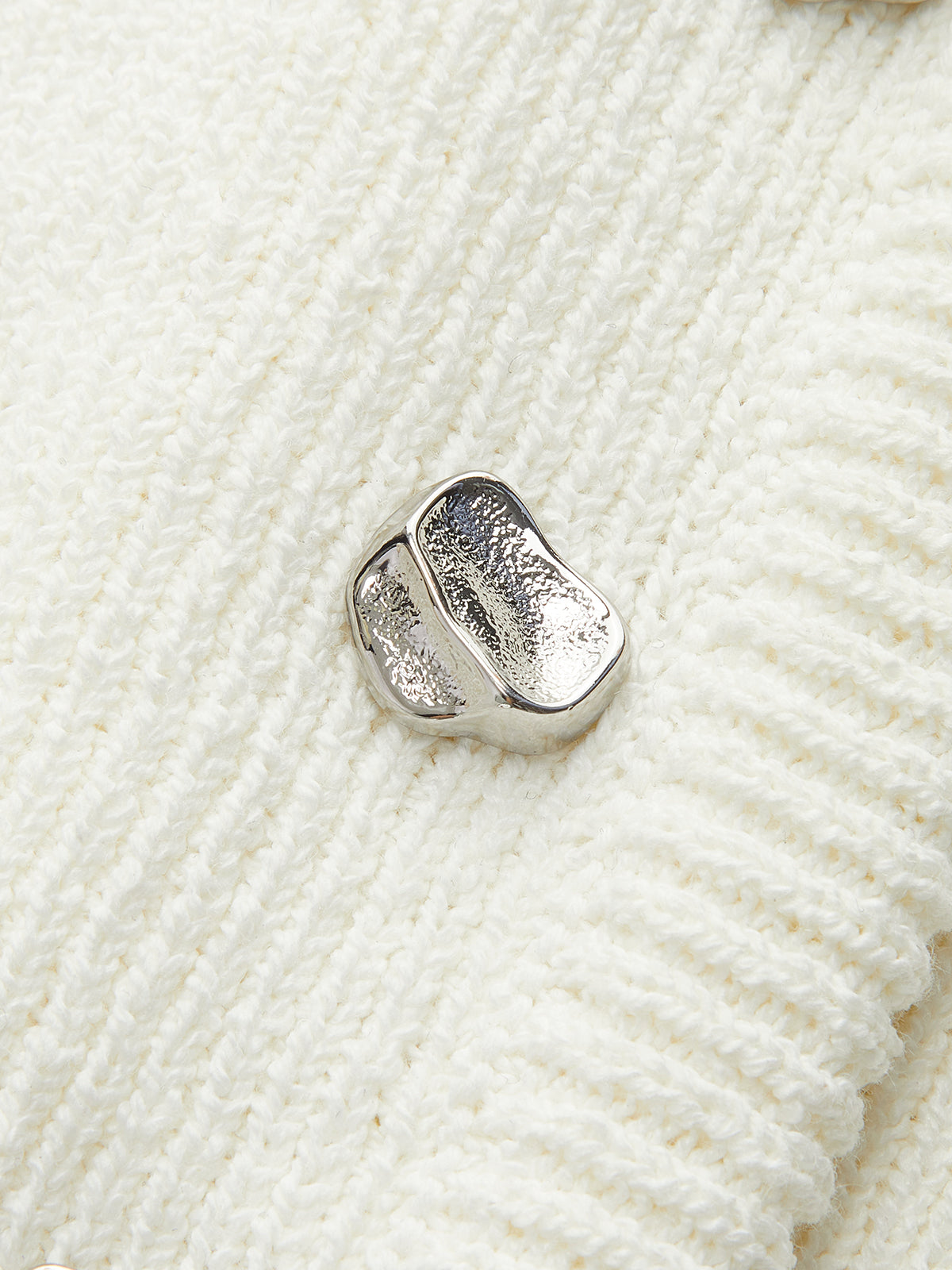 Button Front Sweater Vest-Chicvia