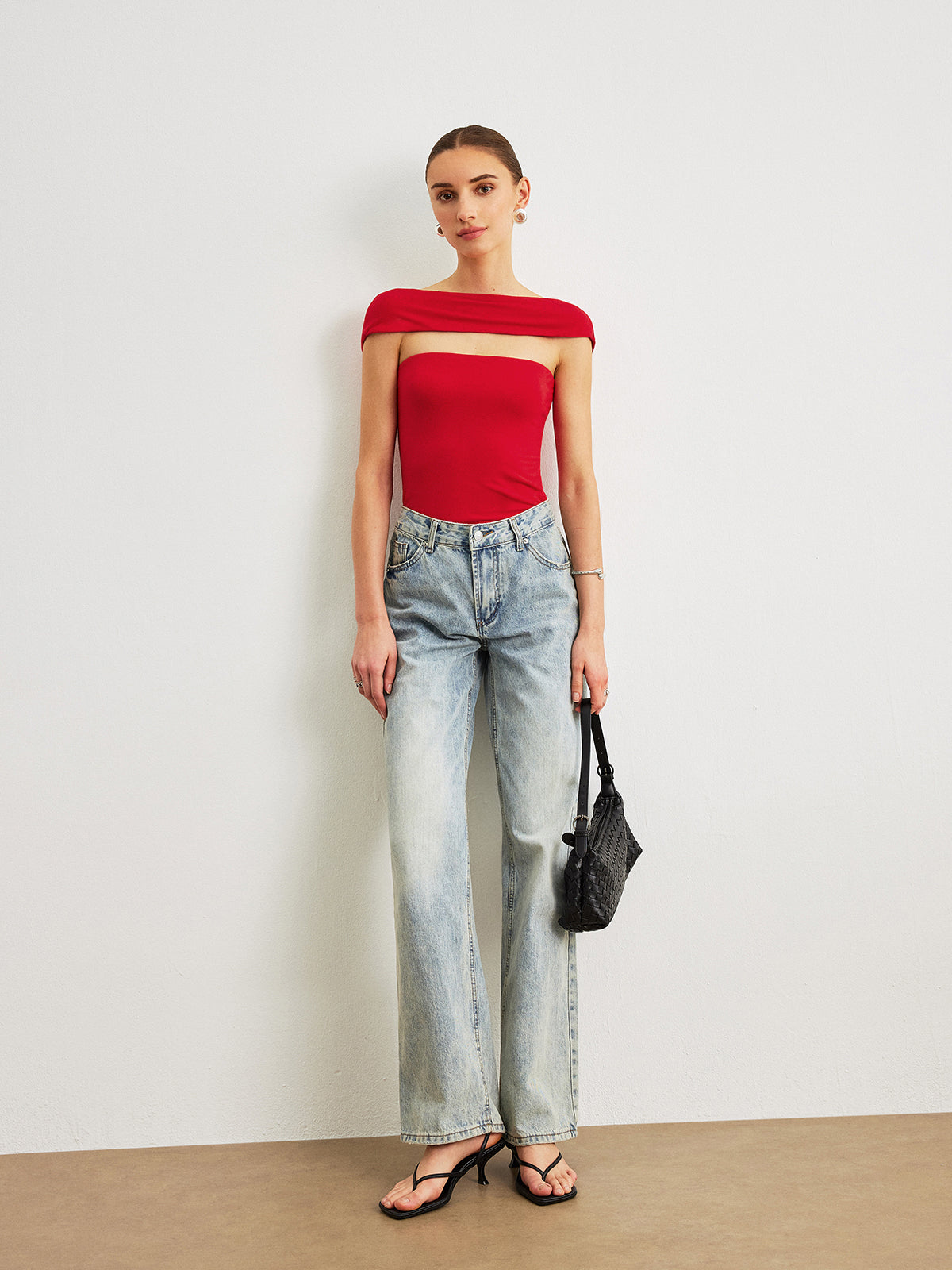 Off-Shoulder Backless Top-Chicvia