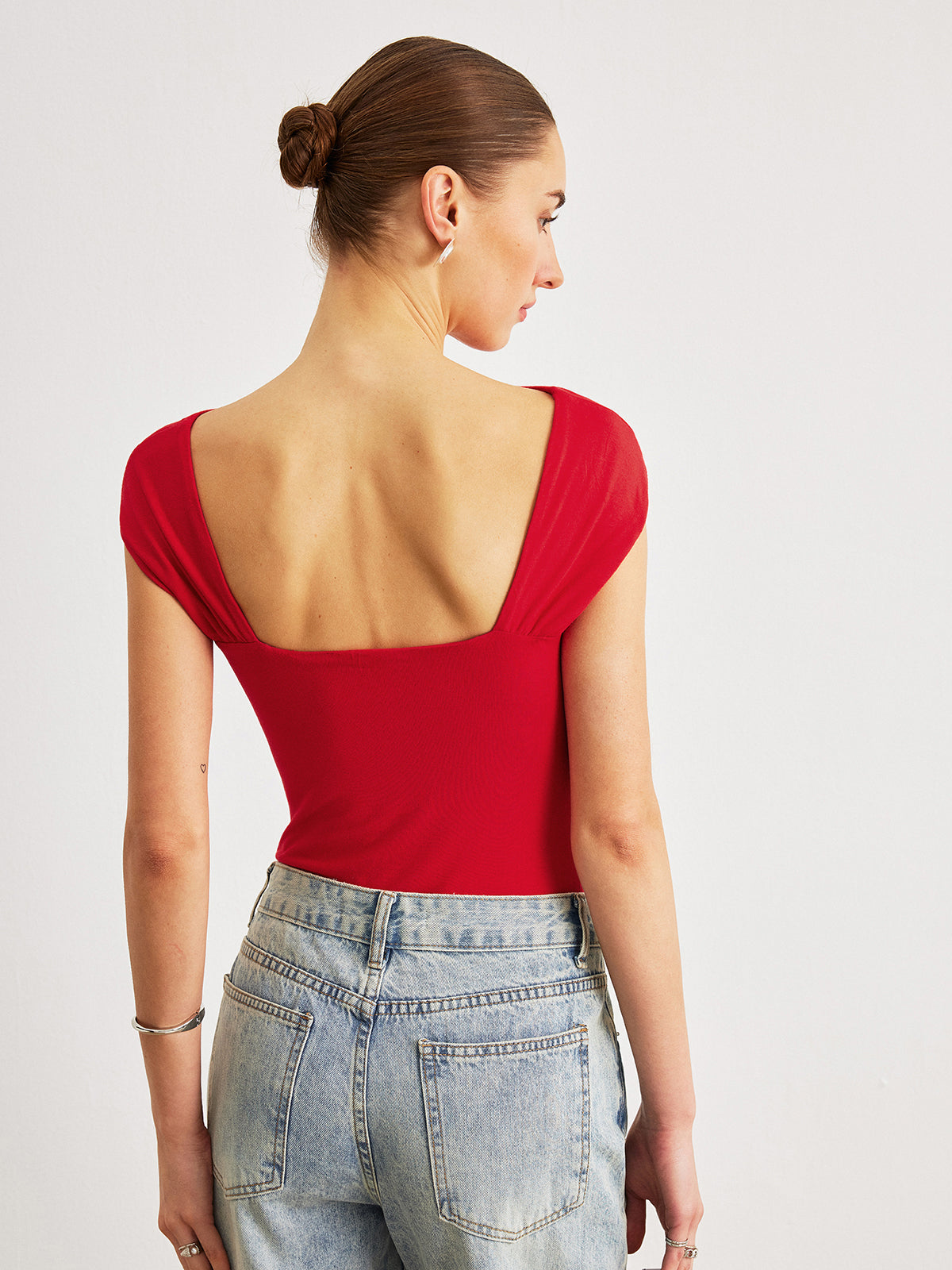 Off-Shoulder Backless Top-Chicvia