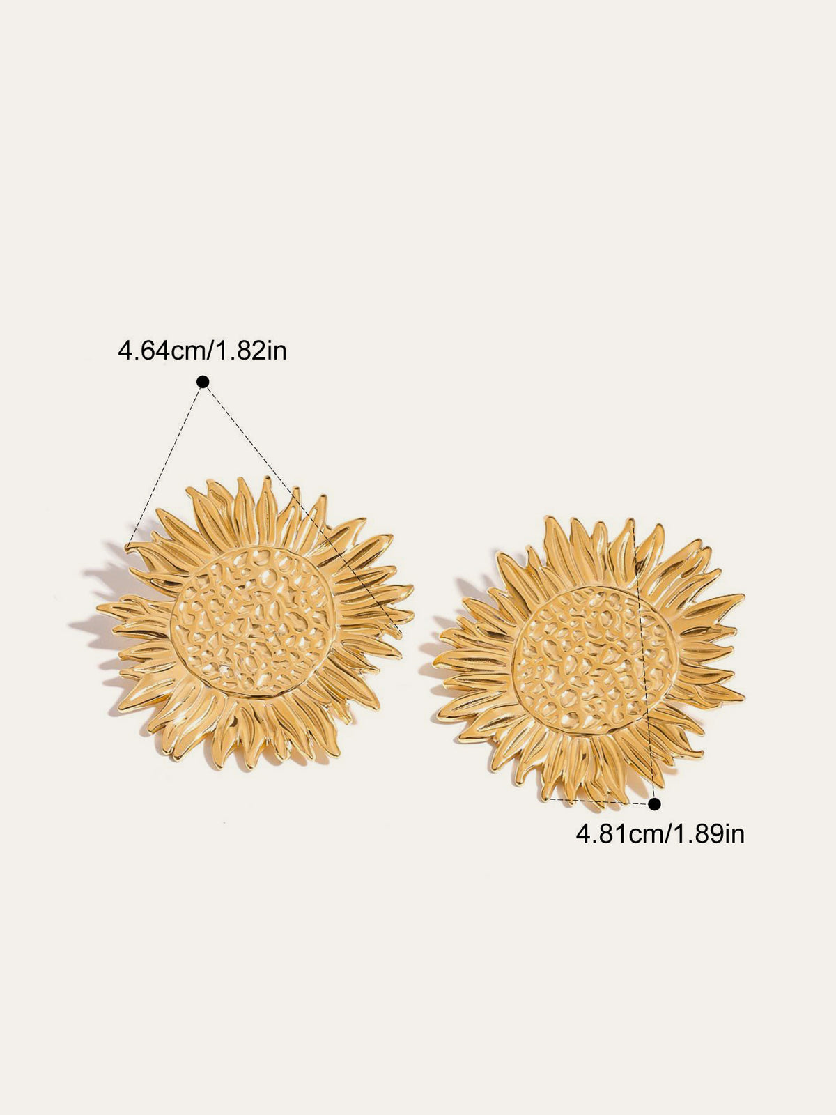 Golden Sunflower Earrings-Chicvia