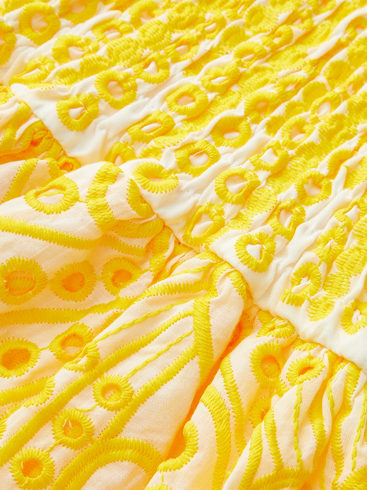 Cotton Sweetheart Embroidered Hem Strapless Dress-Chicvia