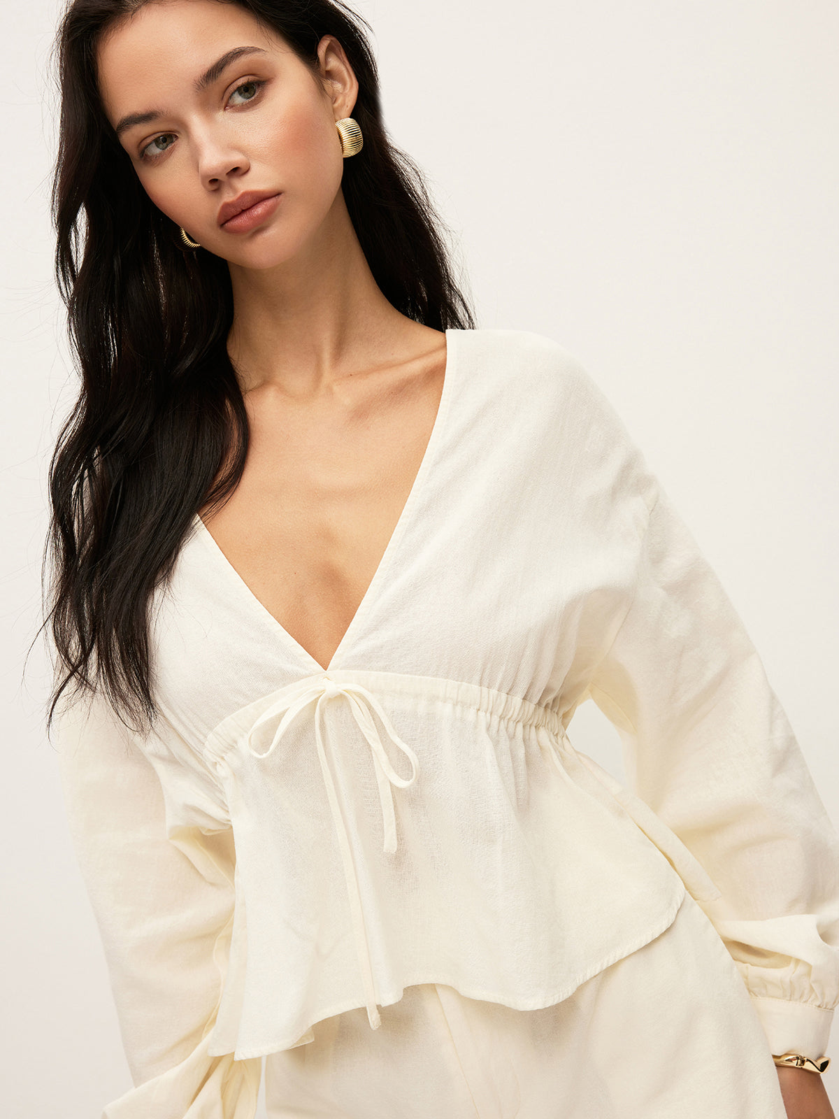 Cotton Pockets Shorts Set-Chicvia