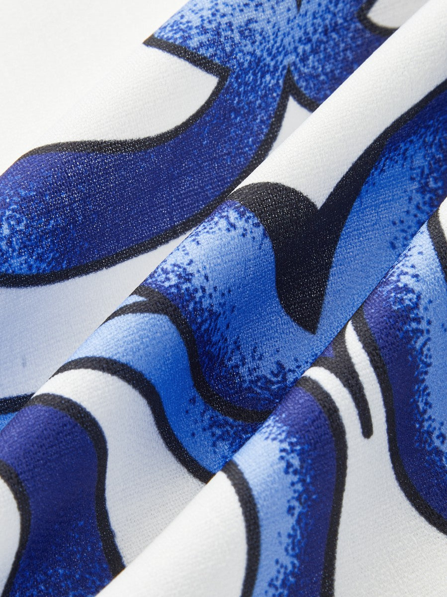 Floral Print Puff Sleeve Skirt Set With Pockets-Chicvia